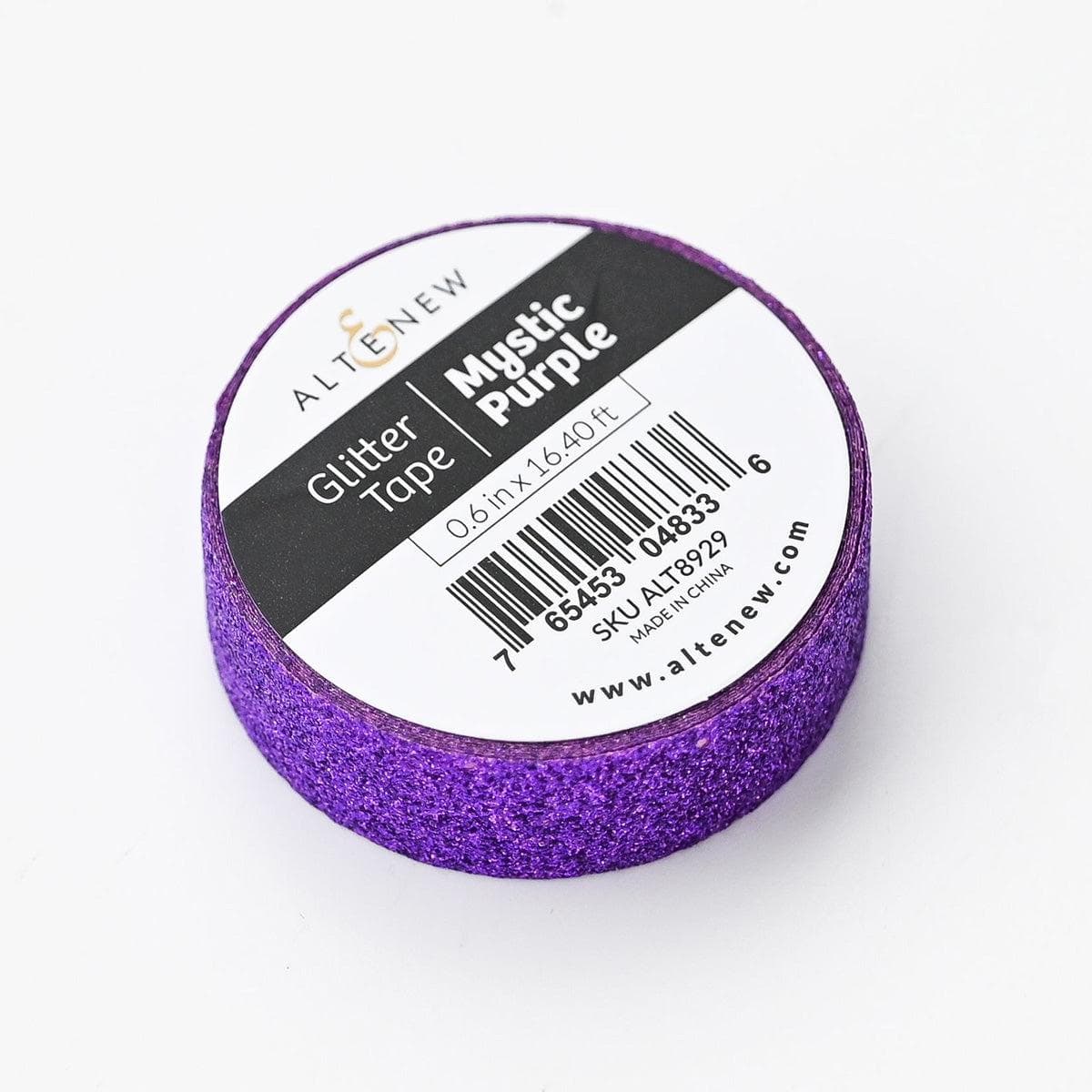 Mystic Purple Glitter Tape - Self-Adhesive Decorative Washi Tape for Scrapbooking, Journaling, Gift Wrapping & DIY Crafts - Perfect for Bullet Journals, Cards, and Home Decor