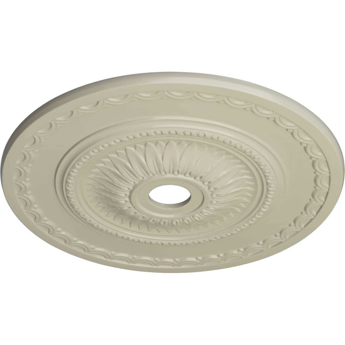 Ekena Millwork 29.5 Inch Sunflower Ceiling Medallion - Hand-Painted Clear Yellow Finish, 3.6