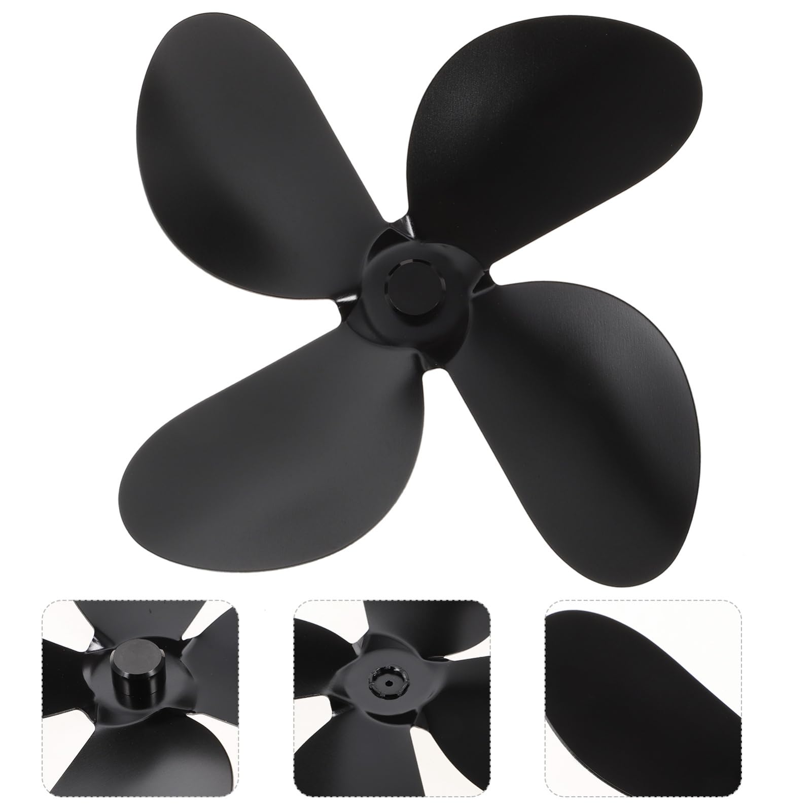 PRETYZOOM 3-Piece Fireplace Stove Fan Replacement Kit - Aluminum Alloy Heat-Powered Fan Parts, Easy Installation & Silent Operation - Perfect for Home Heating, Wood Stove Accessories & Energy Efficiency