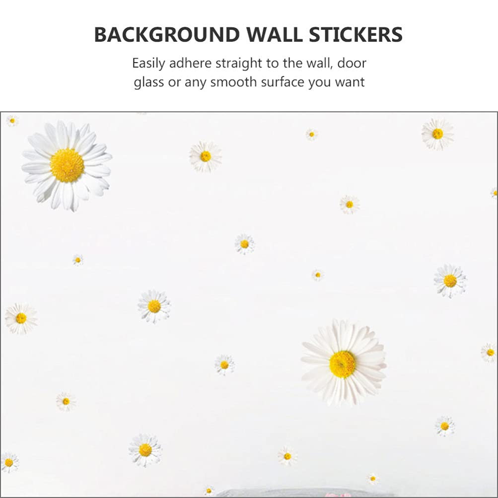 Toyvian 3D Daisy Flower Wall Stickers - Removable DIY Wall Decals for Home Decor | Bedroom, Living Room & Bathroom Wall Art | Perfect for Nursery, Wedding Backdrop & Photo Corner Decoration