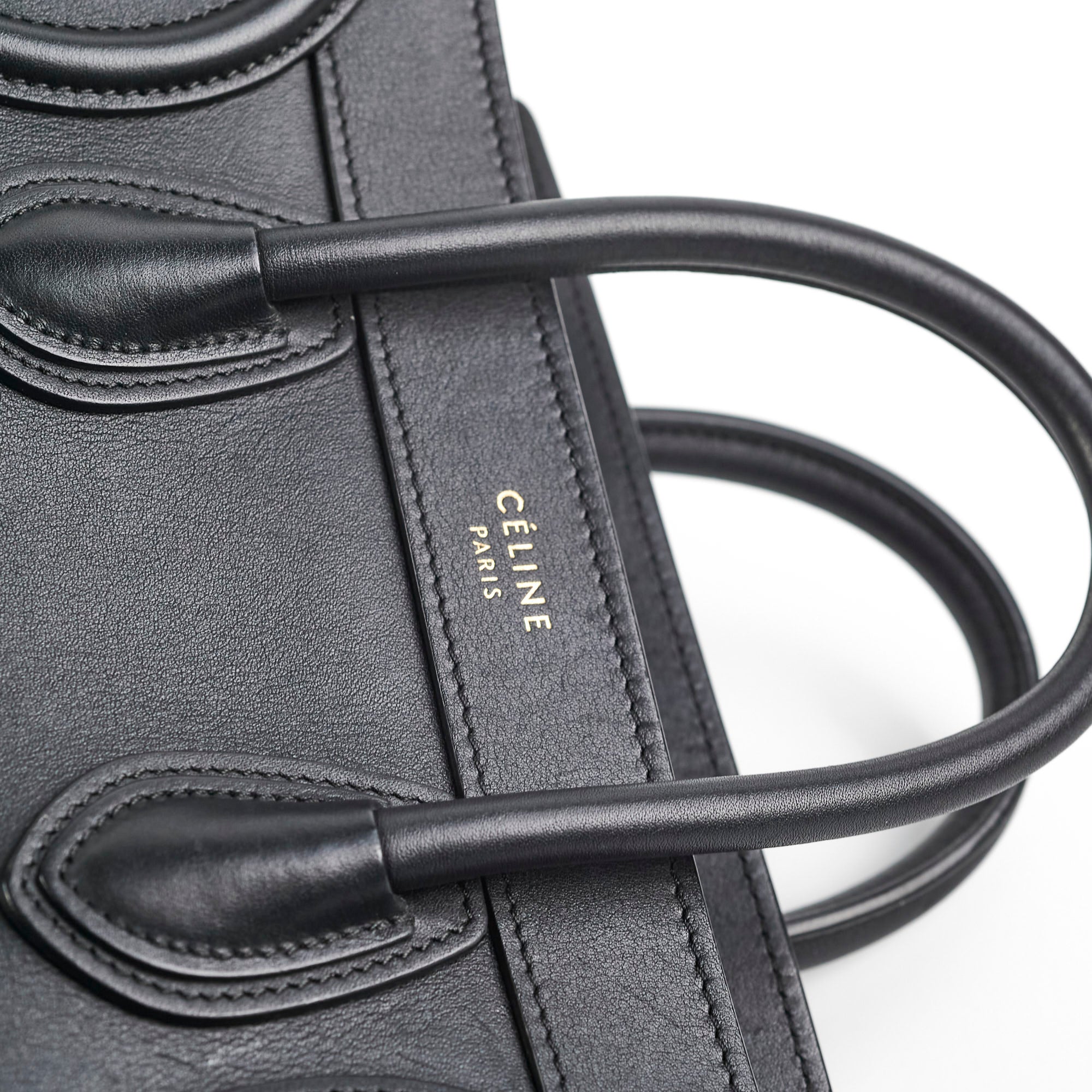 Celine Luggage Nano Black Handbag - Luxury Leather Tote Bag for Women | Perfect for Work, Travel & Everyday Use