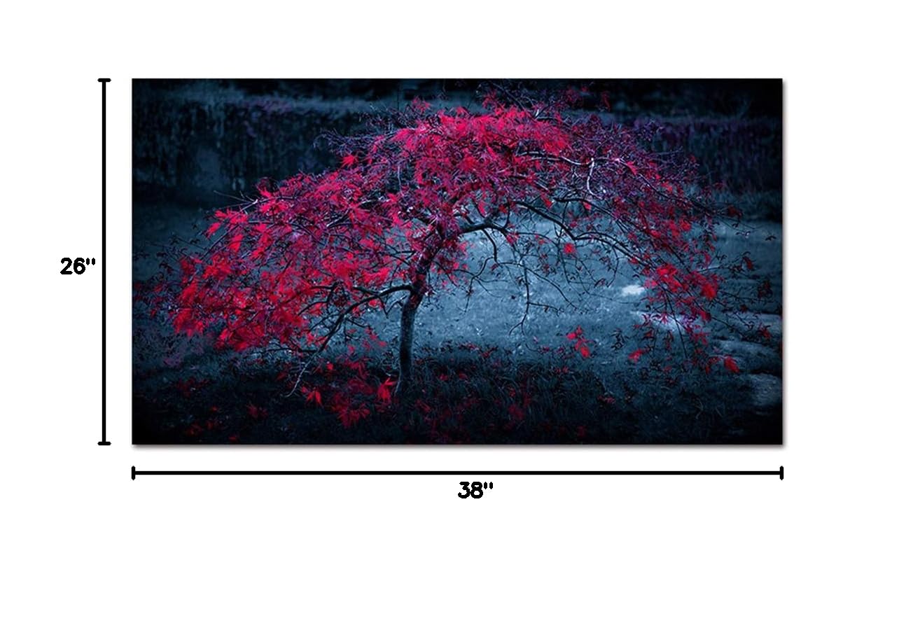 Large Framed Tree Wall Art - Nature Scenery Canvas Painting for Living Room & Bedroom Decor - Ready to Hang Wall Décor - Perfect for Home, Office, and Gift Giving