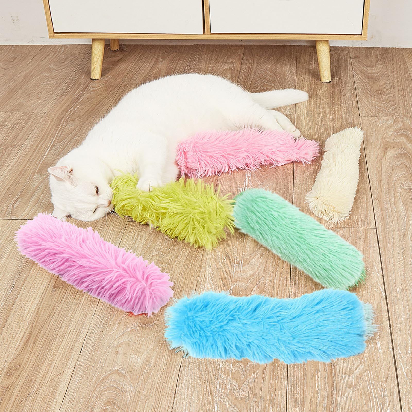 YVPSI 4 Pack Cat Toys with Catnip - Interactive Kitten Kicker Plush Pillows for Indoor Cats | Fun Exercise & Playtime for Kittens | Perfect for Boredom Relief & Stress Relief