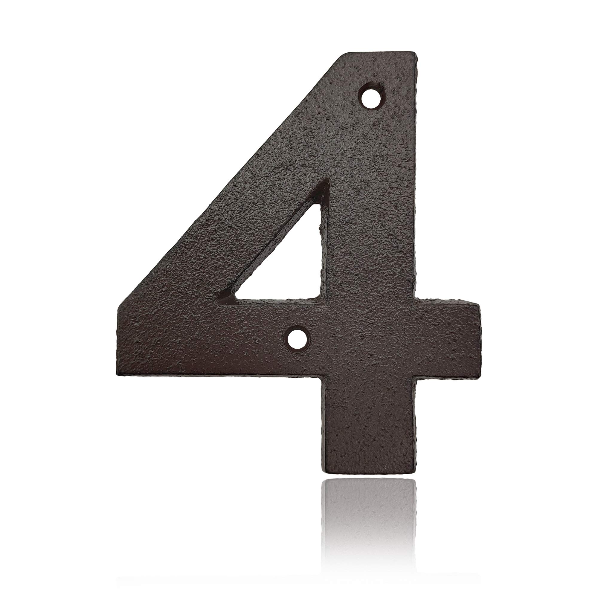 4.9 Inch High Modern House Numbers for Outside - Durable Weatherproof Home Address & Mailbox Numbers (Number 4) - Perfect for Front Door, Porch, Fence & Outdoor Signage