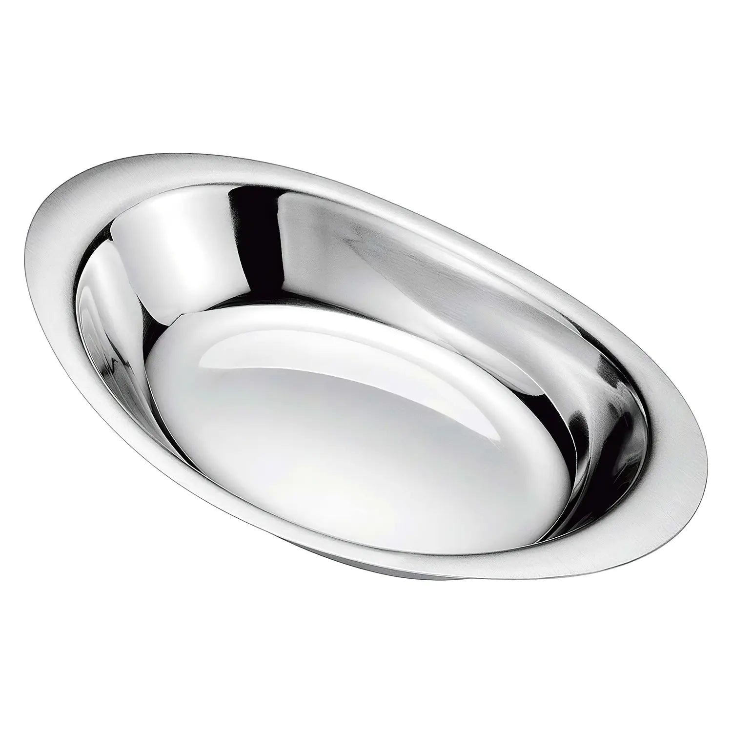 Premium Ikeda Stainless Steel Curry Plate Set - Durable 18/8 Stainless Steel with Elegant Design for Japanese & Indian Cuisine | Perfect for Home Dining, Restaurants & Party Serving