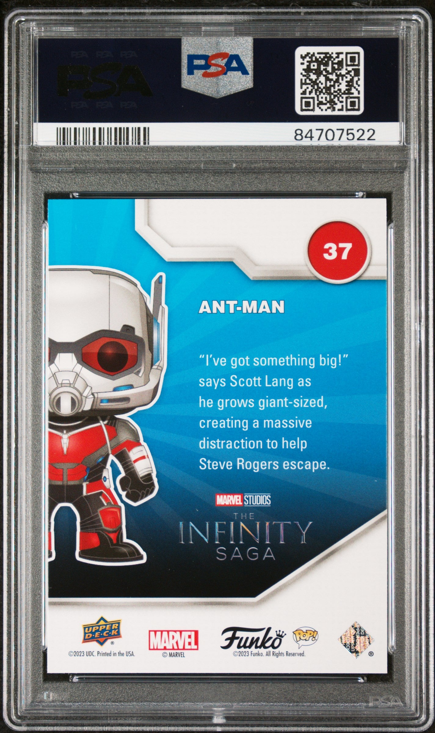 2023 Upper Deck Funko Pop Marvel Ant-Man Platinum #37 PSA 10 Graded Collectible - Perfect for Marvel Fans, Comic Book Collectors & Display Cases