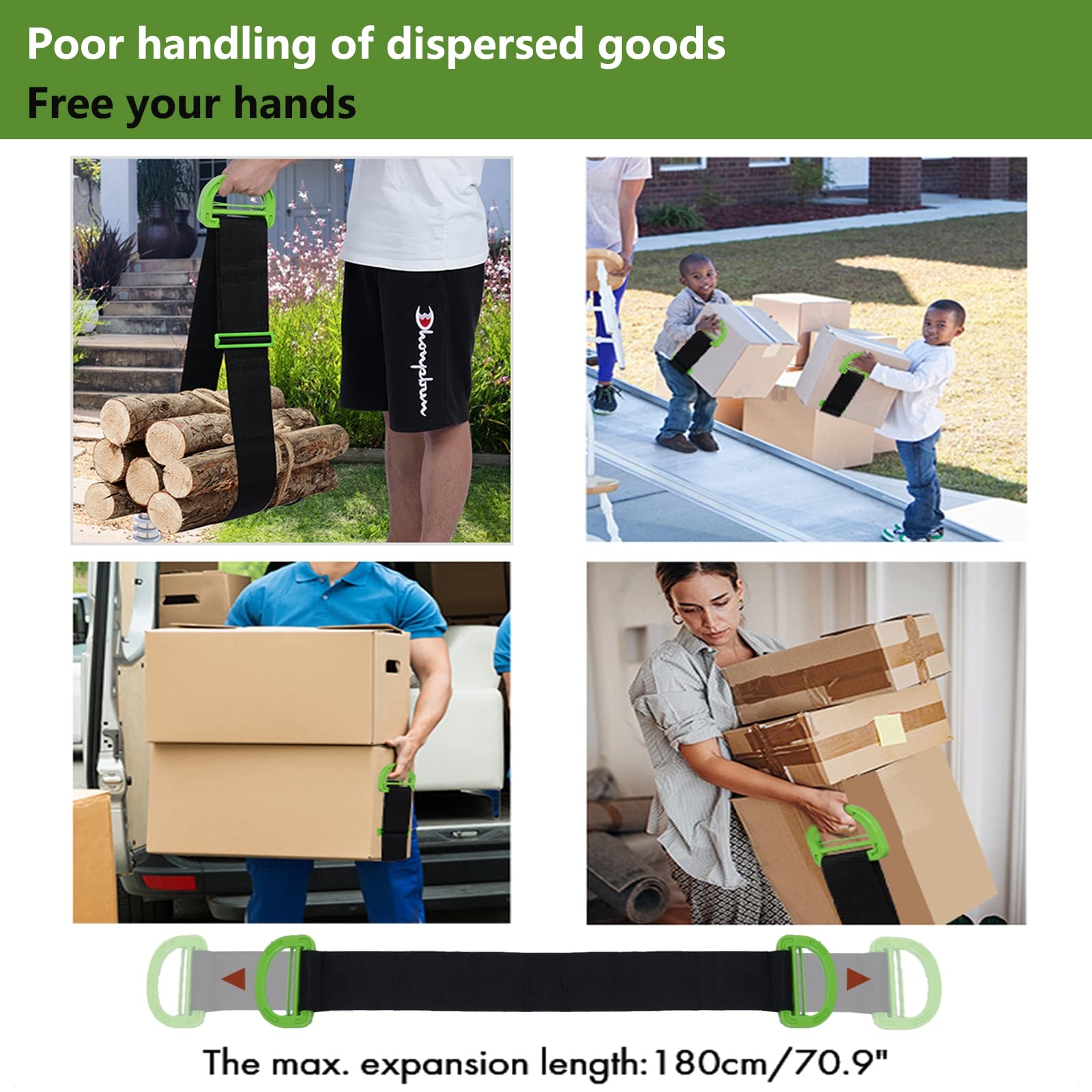 **Heavy Duty Moving Straps - Padded Lifting Harness for Furniture, Mattress & Appliances - One or Two Person Lifting System - Ergonomic Shoulder & Wrist Support for Professional Movers & DIY Home Use**    *(Perfect for Moving Heavy Couches, Mattresses, Appliances & Furniture Safely & Easily!)*