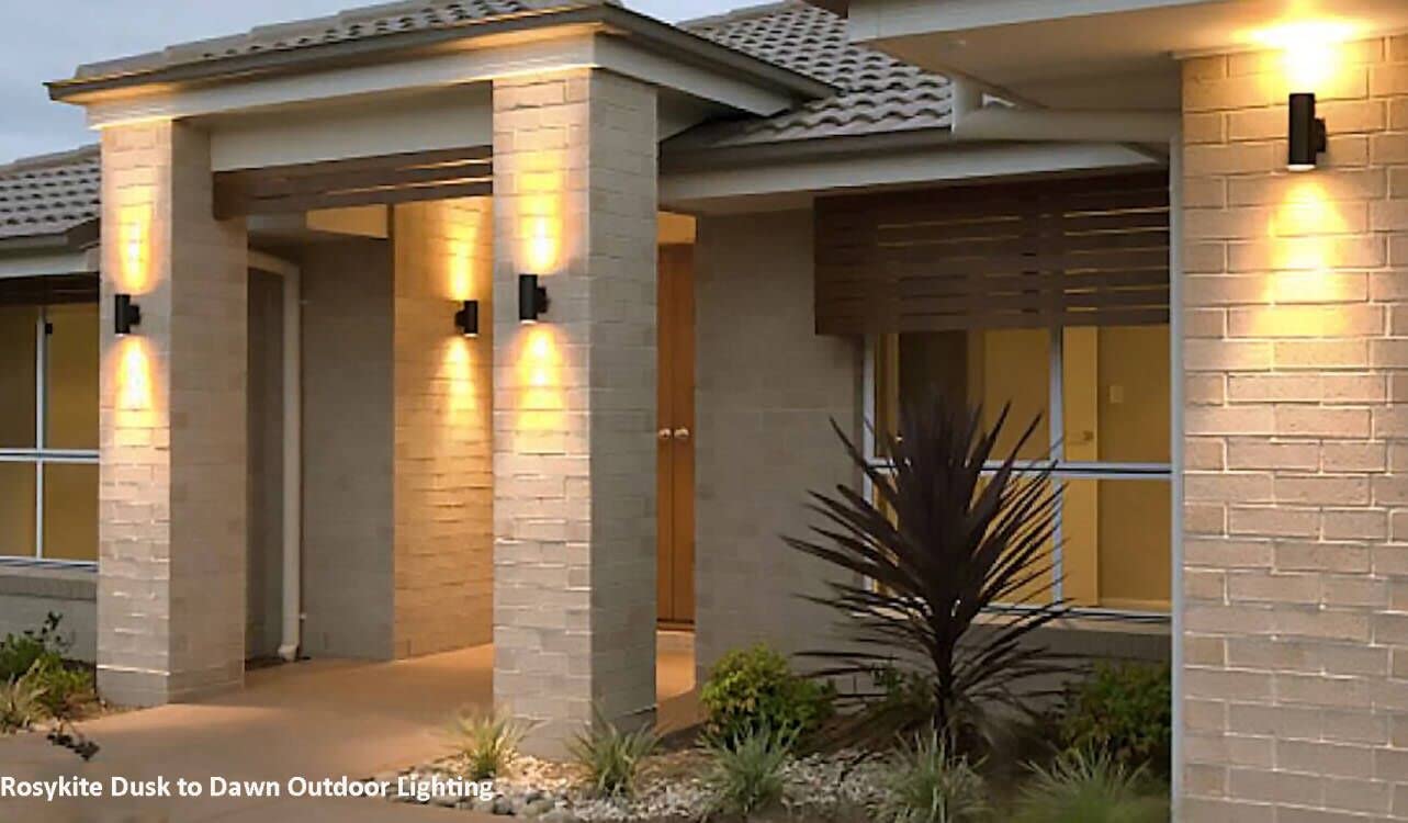 Oil Rubbed Bronze Dusk to Dawn Outdoor Wall Light Fixtures - Matte Black Exterior Lighting Bundle for House, Porch, Garage & Backyard - Weatherproof, Energy-Efficient LED Security Lights for Pathways, Entryways & Driveways