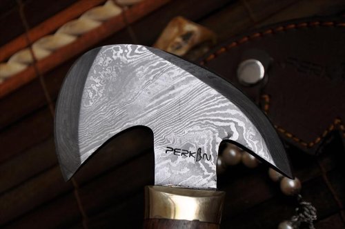 Perkin Knives - Handmade Damascus Steel Hunting Knife & Forest Axe Set - Custom Outdoor Survival Tools for Camping, Bushcraft, and Hunting Adventures