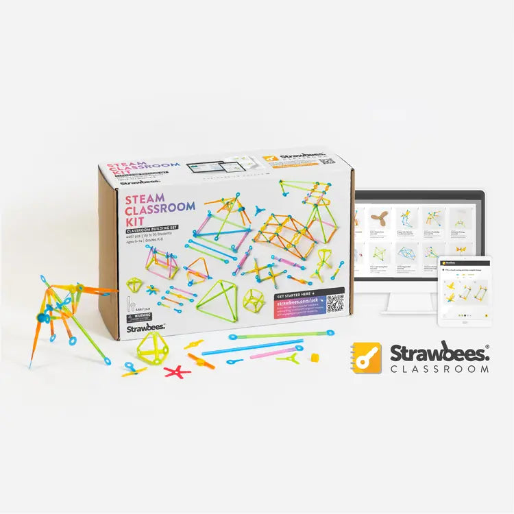 Strawbees STEAM Education Kit for Kids - Creative Building & Engineering Classroom Set - Perfect for STEM Learning, School Projects & Hands-On Activities