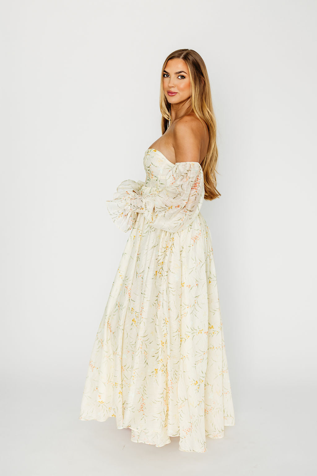 Ryder Grace Maxi Dress in Cream - Elegant Long Flowy Summer Dress for Women, Perfect for Beach, Wedding & Vacation | Lightweight & Comfortable