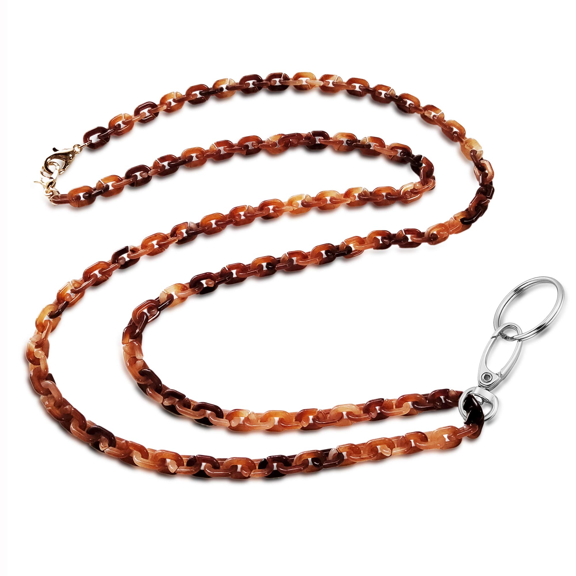 Stylish Silver Gold Breakaway Lanyard for Women - Teacher ID Badge Holder & Keychain Necklace - Perfect for School, Office, and Events