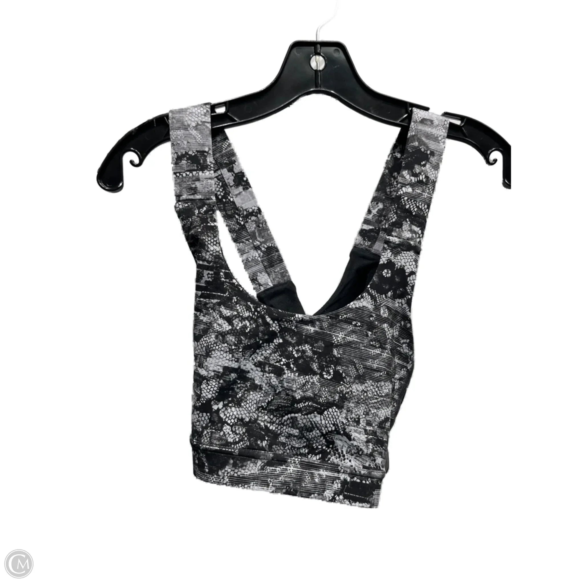 Lululemon Women's Athletic Sports Bra - Black & Green, Size 10 - High-Impact Workout, Yoga & Running Support