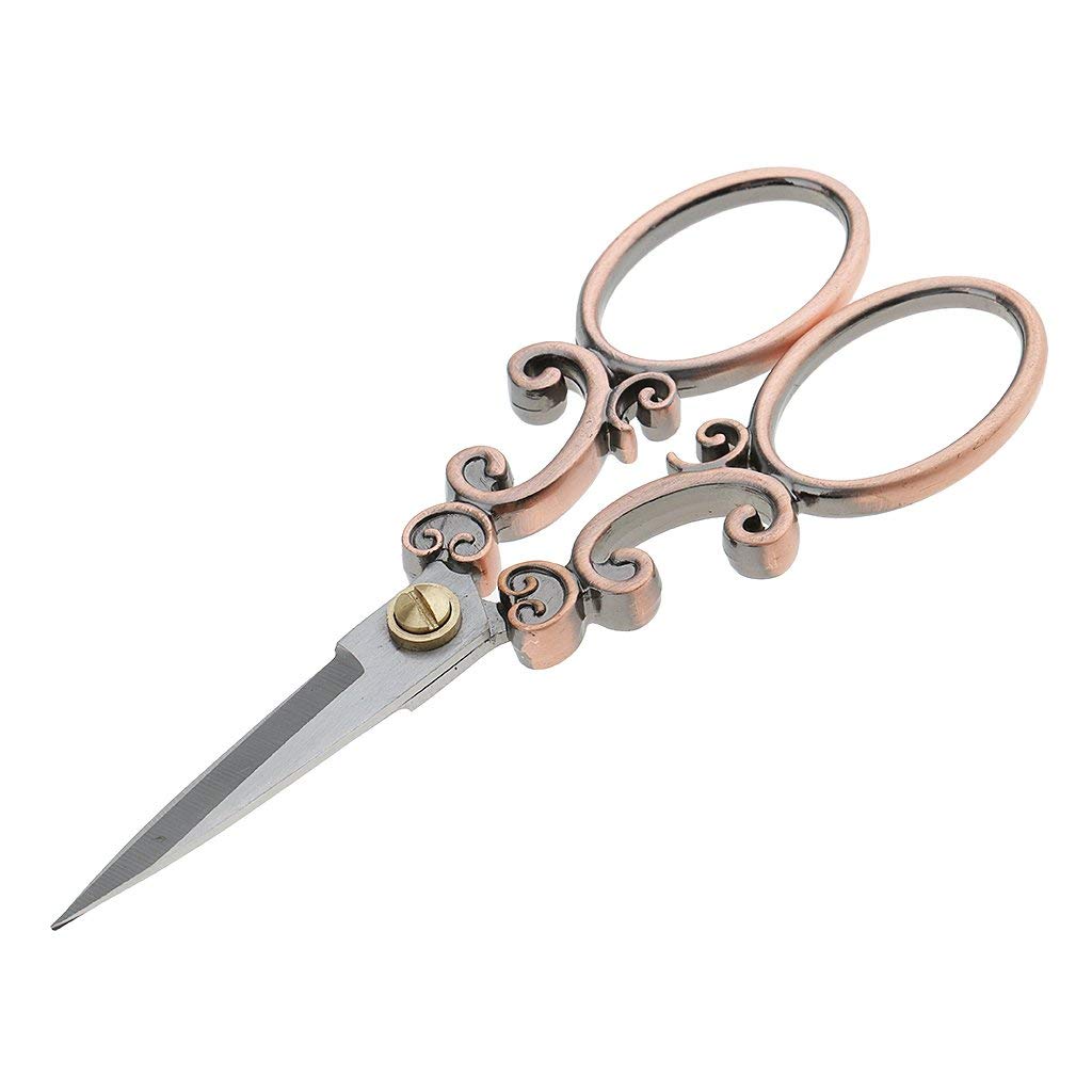 Premium Stainless Steel Sewing Scissors - Sharp Fabric Cutting Shears for Crafting, Quilting & Dressmaking (Red Bronze) - Ideal for DIY Projects, Tailoring & Home Sewing