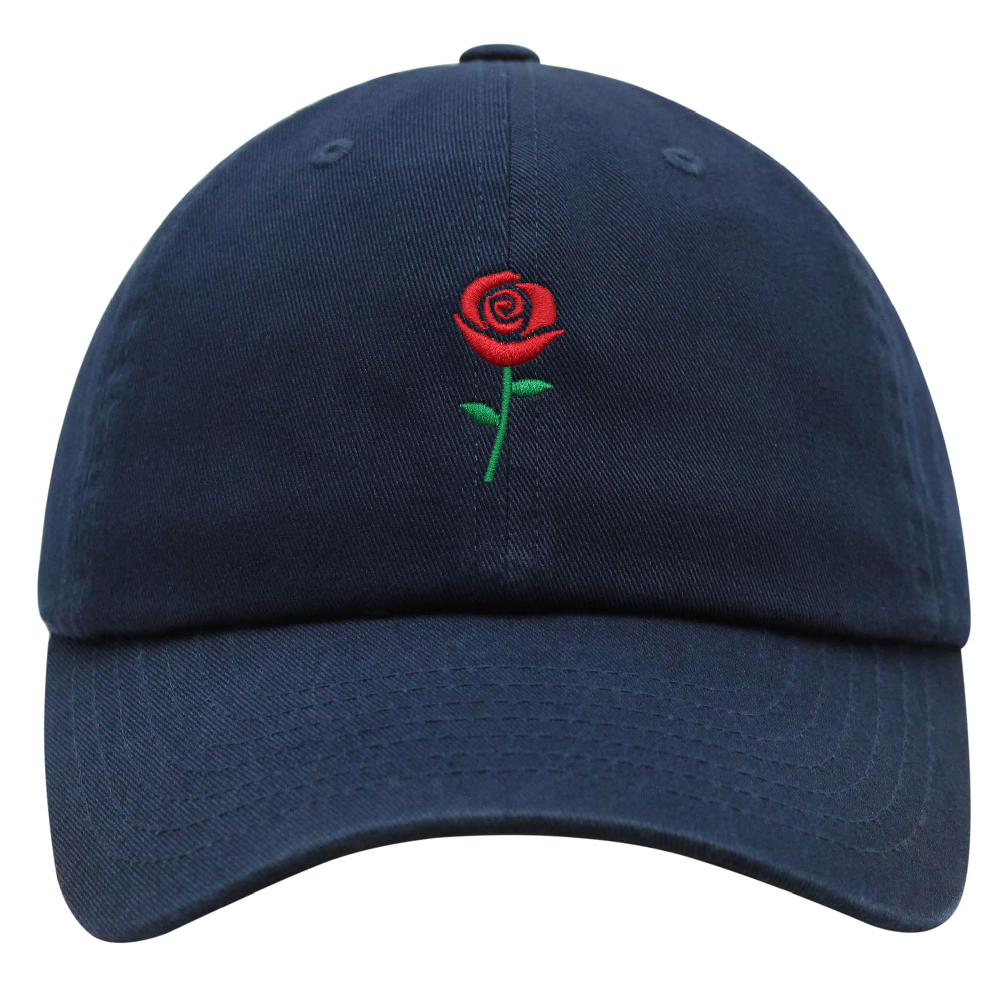 Premium Embroidered Rose Dad Hat - Stylish Baseball Cap for Men & Women - Perfect for Outdoor Activities, Casual Wear, and Fashion Accessories