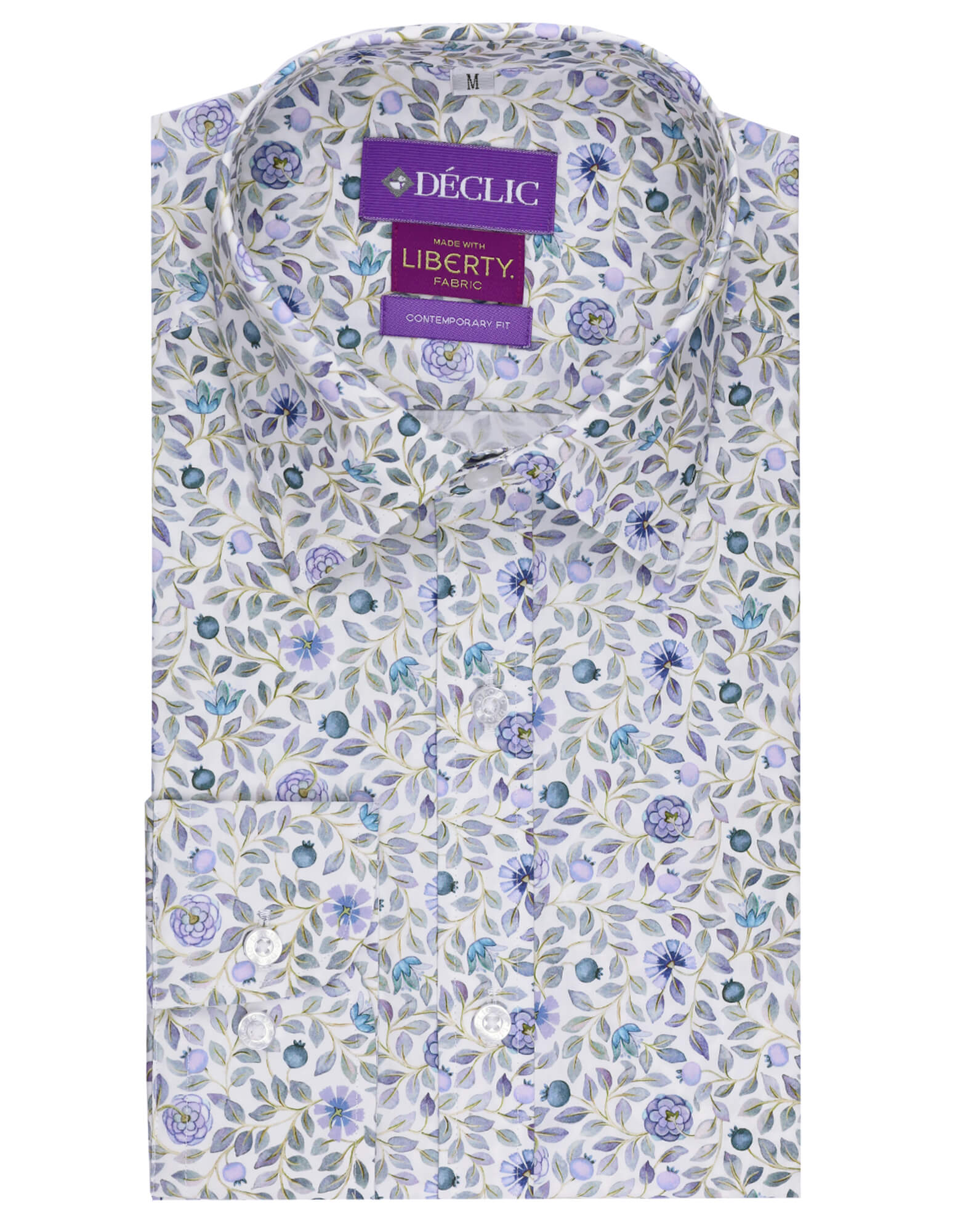 DÉCLIC Liberty Zara Thanrose Print Shirt for Women - Stylish White Floral Blouse for Casual Wear, Office Outfits & Summer Fashion