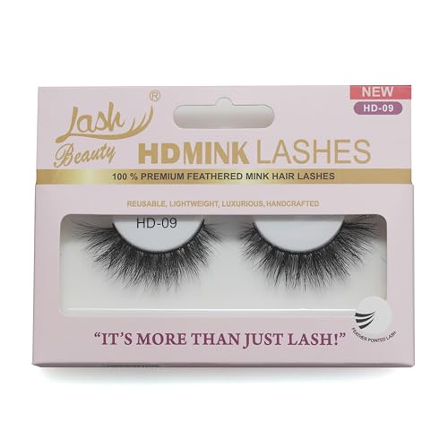 Premium Reusable HD MINK 09 False Eyelashes - Natural Lightweight Lashes for Women (Black) | Perfect for Daily Wear, Special Occasions & Makeup Looks