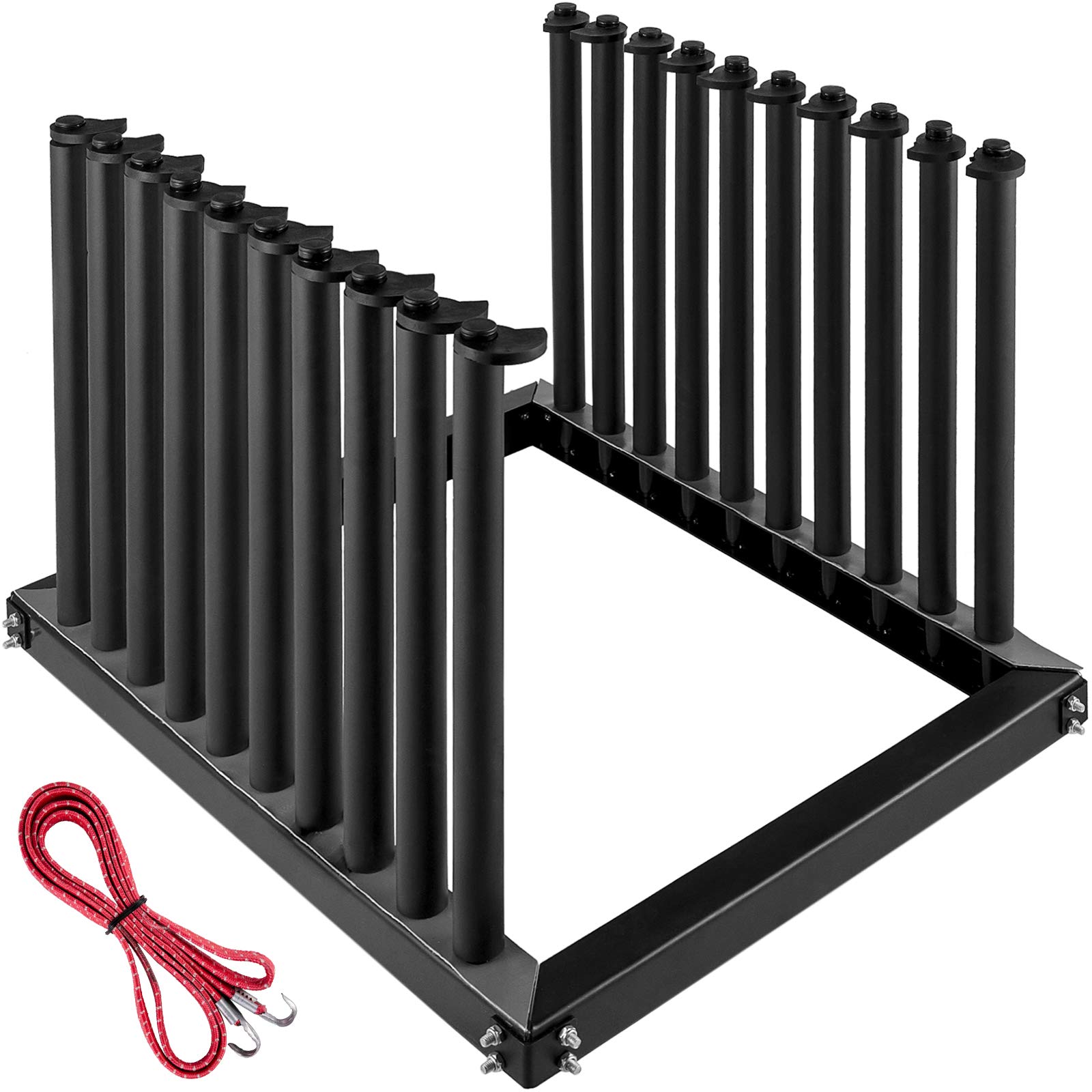 Best 9-Lite Auto Windshield Rack - Heavy Duty Steel Truck Windshield Rack with PVC Pad & Foam Padding - 24-Inch Height for Secure Glass Transportation - Perfect for Auto Shops, Glass Installers & Truck Drivers