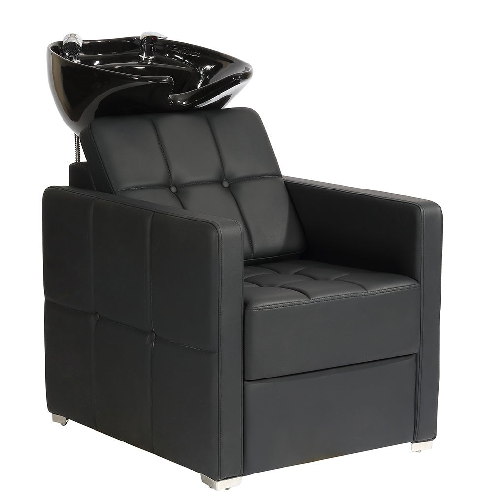 Professional Salon Backwash Shampoo Unit with Bowl, Sink & Adjustable Chair - Model FR 68012 + FR S29 - Perfect for Hair Salons, Spas & Barber Shops