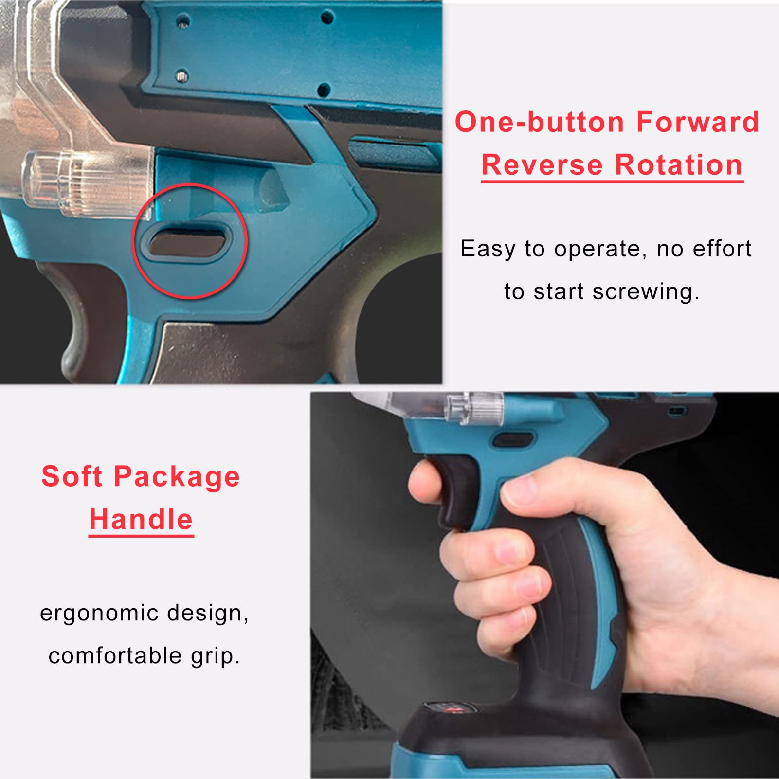 21V Rechargeable Brushless Electric Impact Wrench - 1/2 Inch Compact Cordless Power Tool with Battery - Perfect for Automotive Repair, Construction & DIY Projects