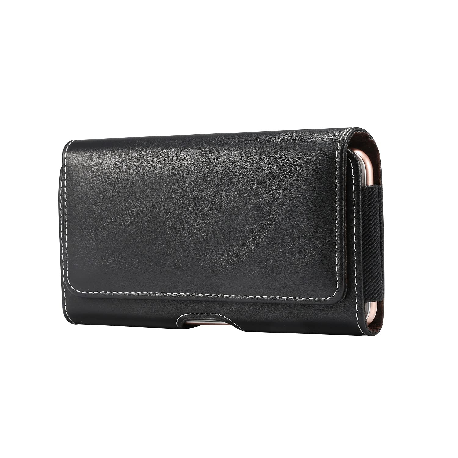 Premium Leather Phone Pouch Holster Case for iPhone 11 Pro/XS/X & Samsung S10e/S9/S8/S7/S6 Edge - Belt Loop & Clip for Secure Carry - Perfect for Work, Travel & Outdoor Activities