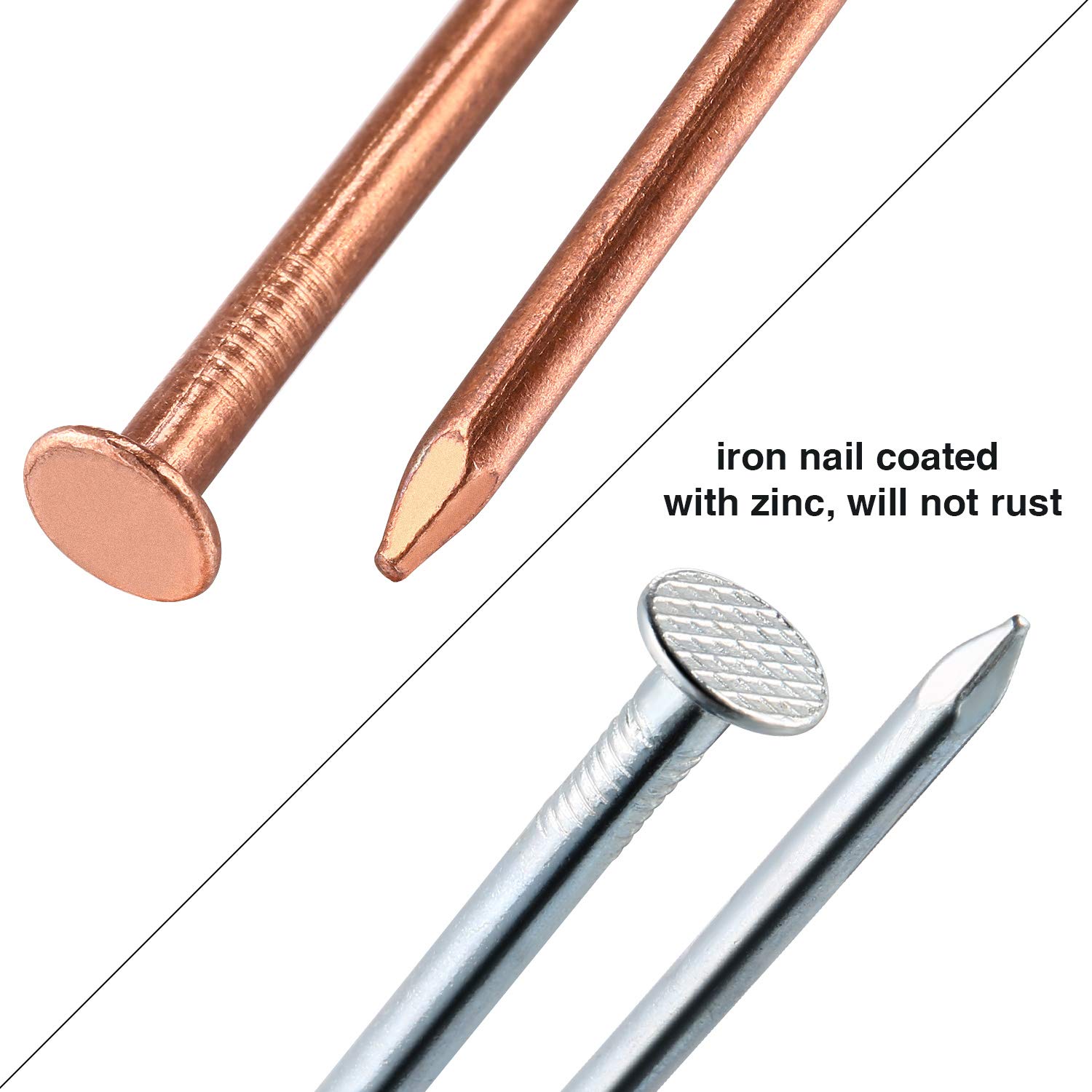12 Pack 4 Inch (100mm) Long Copper Nails for Tree Killing & Stump Removal - Includes 1 Steel Nail & Storage Box - Ideal for Arborists, Gardeners, and DIY Tree Removal Projects