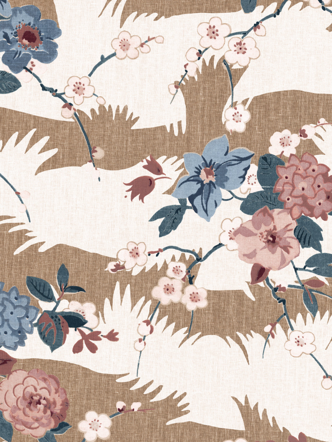 Nathan Turner Dora Chintz Wallpaper - Saddle Pink Floral Pattern | Perfect for Bedroom, Living Room & Nursery Decor