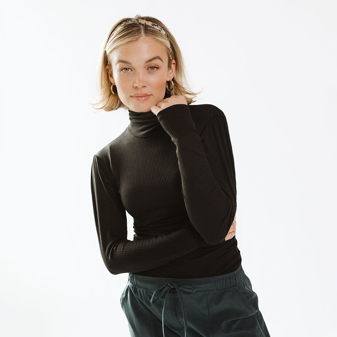 Tessa Long Sleeve Shirt for Women - Classic Black Top for Work & Casual Wear | Office, Date Night & Everyday Outfits