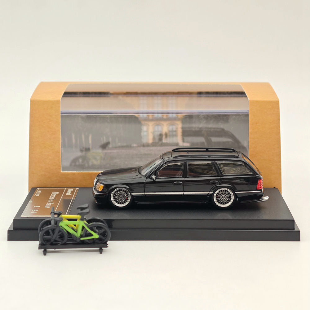 1:64 Scale Mercedes Benz S124 Diecast Model Car - White & Black Collectible Toy for Adults & Kids | Perfect for Display, Gifts, and Diecast Collections