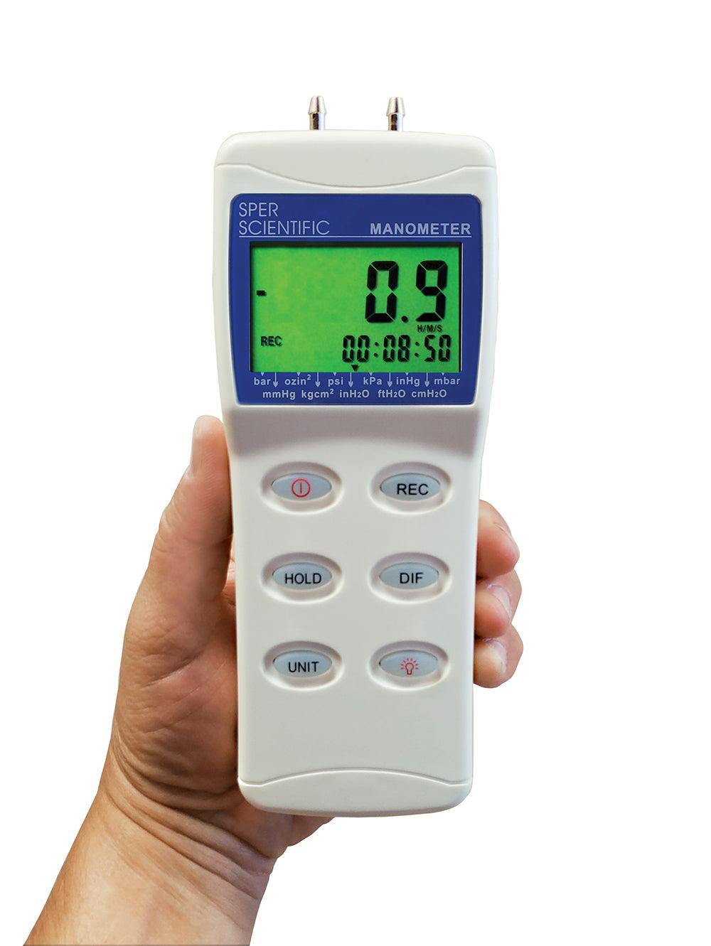 2 in 1 Digital Manometer 100 PSI - High Accuracy Pressure Gauge for HVAC, Automotive & Industrial Use