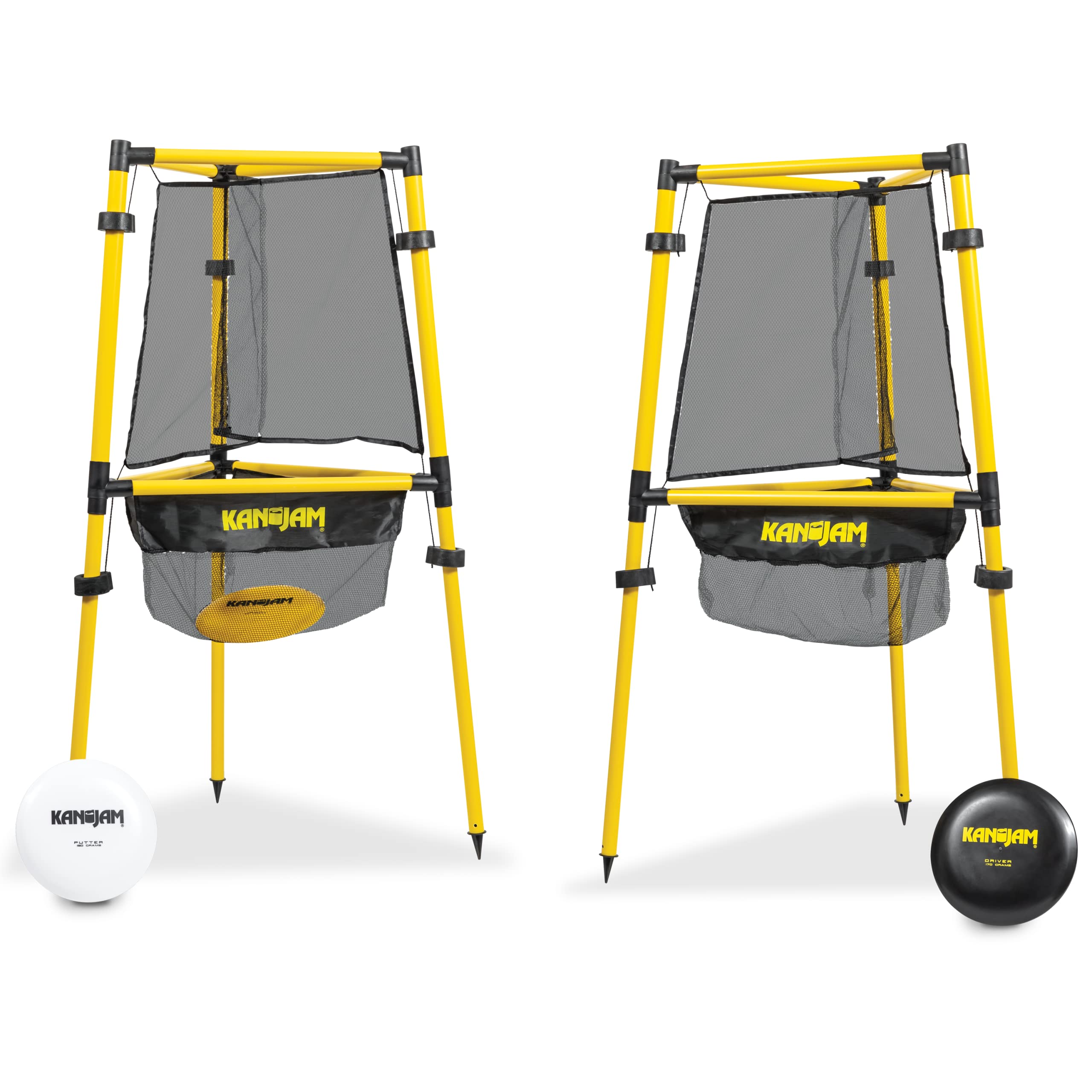 Kan Jam Ultimate Disc Golf Set - Includes 1 Disc Golf Disc & 2 Basket Retrievers - Portable Outdoor Frisbee Golf Game with Carry Bag for Backyard, Park & Beach Fun