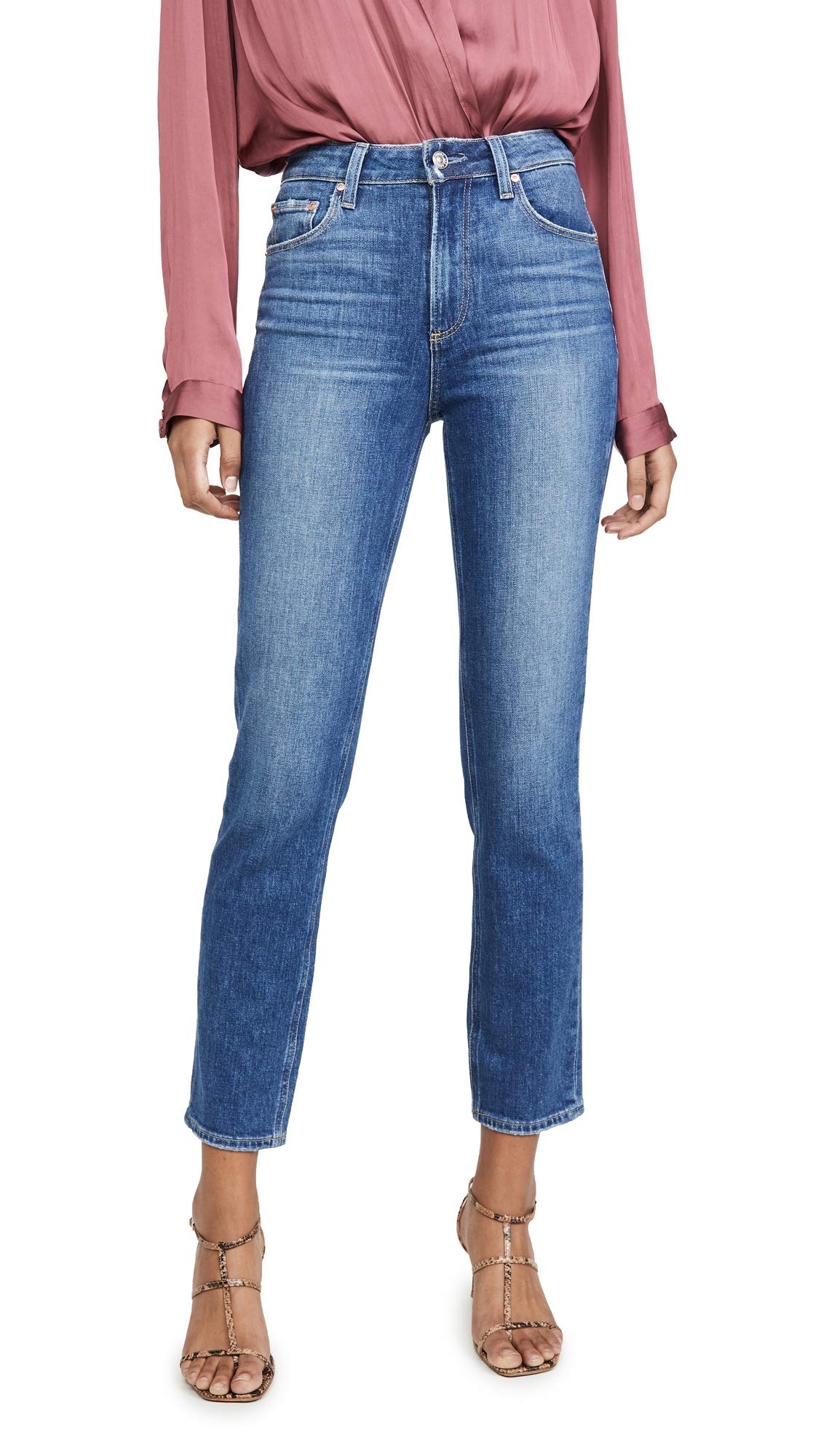 PAIGE Women's Sarah Slim Fit Stretch Denim Jeans - High Waist Skinny Jeans for Women, Perfect for Casual Wear, Office & Night Out