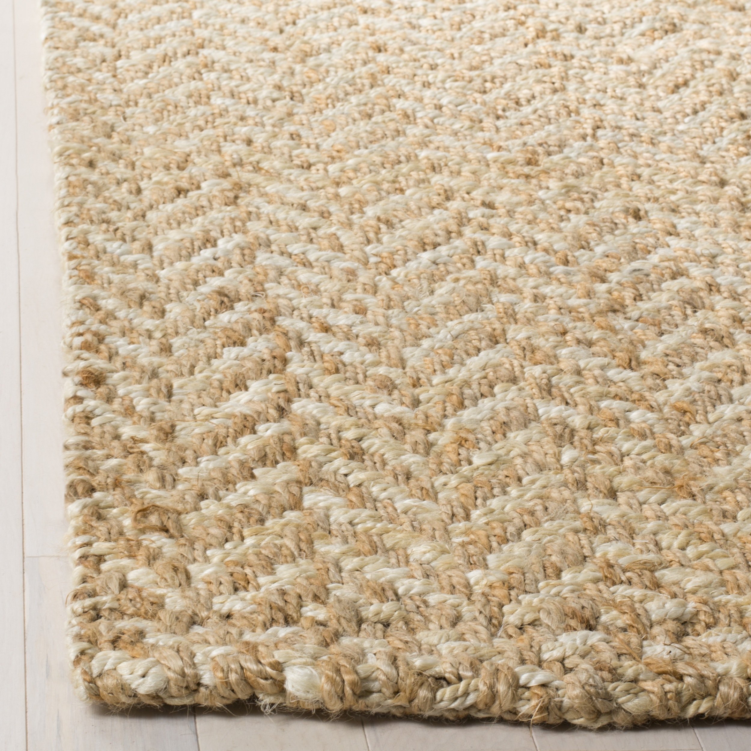 SAFAVIEH Natural Fiber Collection 6'x6' Ivory Jute Area Rug - Handmade Premium Jute Rug for Living Room, Bedroom & Home Decor