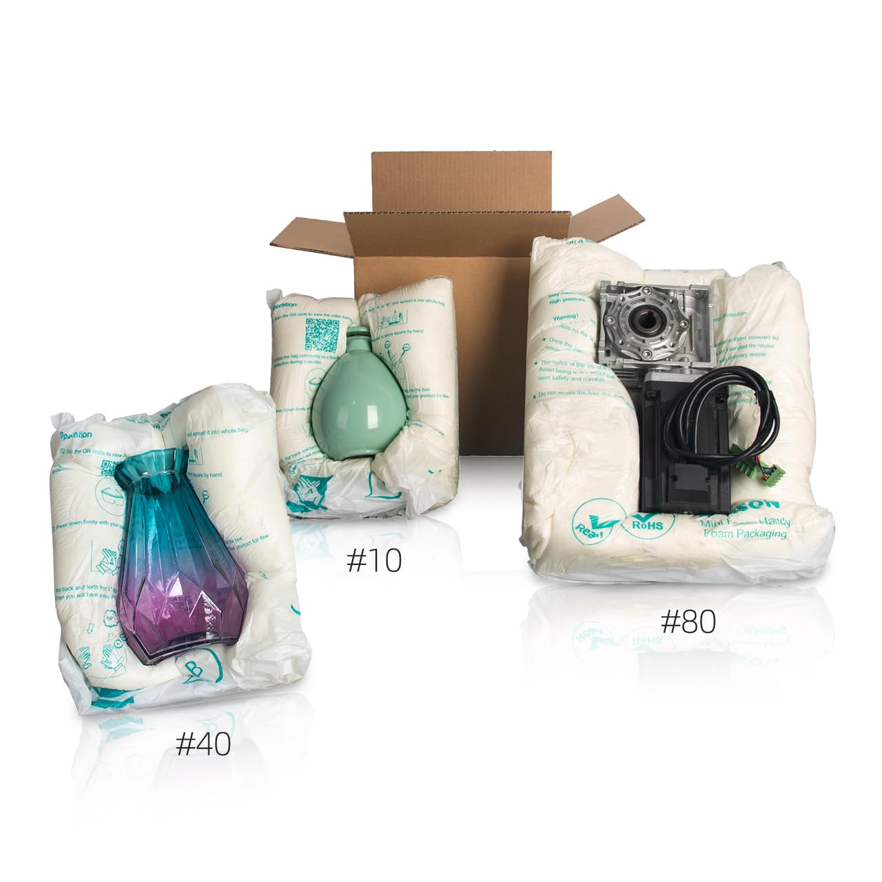 40 Pack Expanding Foam Bags 18x22 Inches - Fast Foaming, Superior Shaping for Shipping & Packaging | Ideal for Fragile Items, Electronics & Temperature-Sensitive Goods