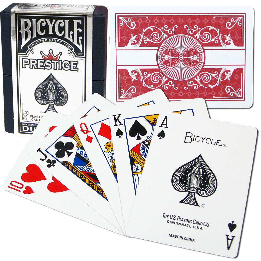 Premium Plastic Playing Cards for Bicycles - Durable Red Deck for Poker, Blackjack & Magic Tricks - Perfect for Game Nights, Casino Parties & Cardistry