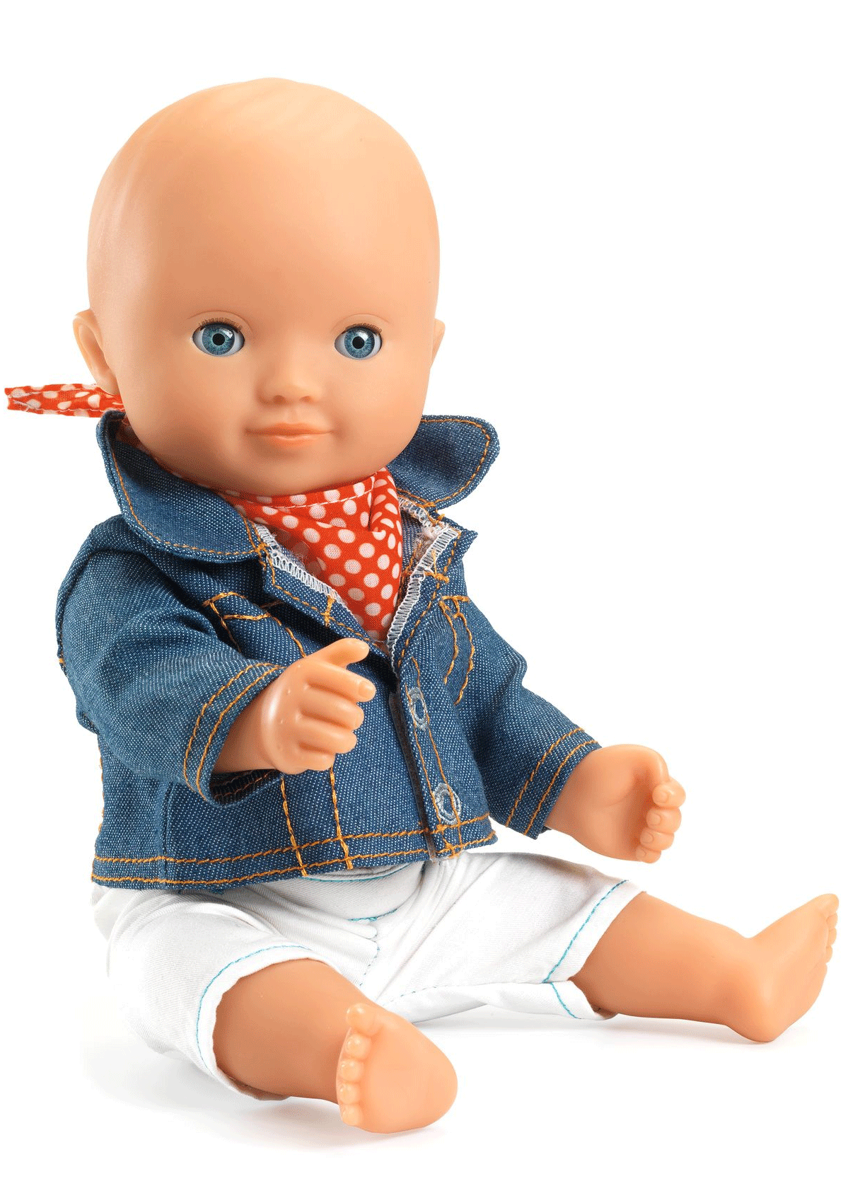Pomea Denim Jacket Outfit for Dolls - High-Quality Doll Clothes by Djeco | Perfect for Dress-Up Play, Collectibles & DIY Fashion Shows