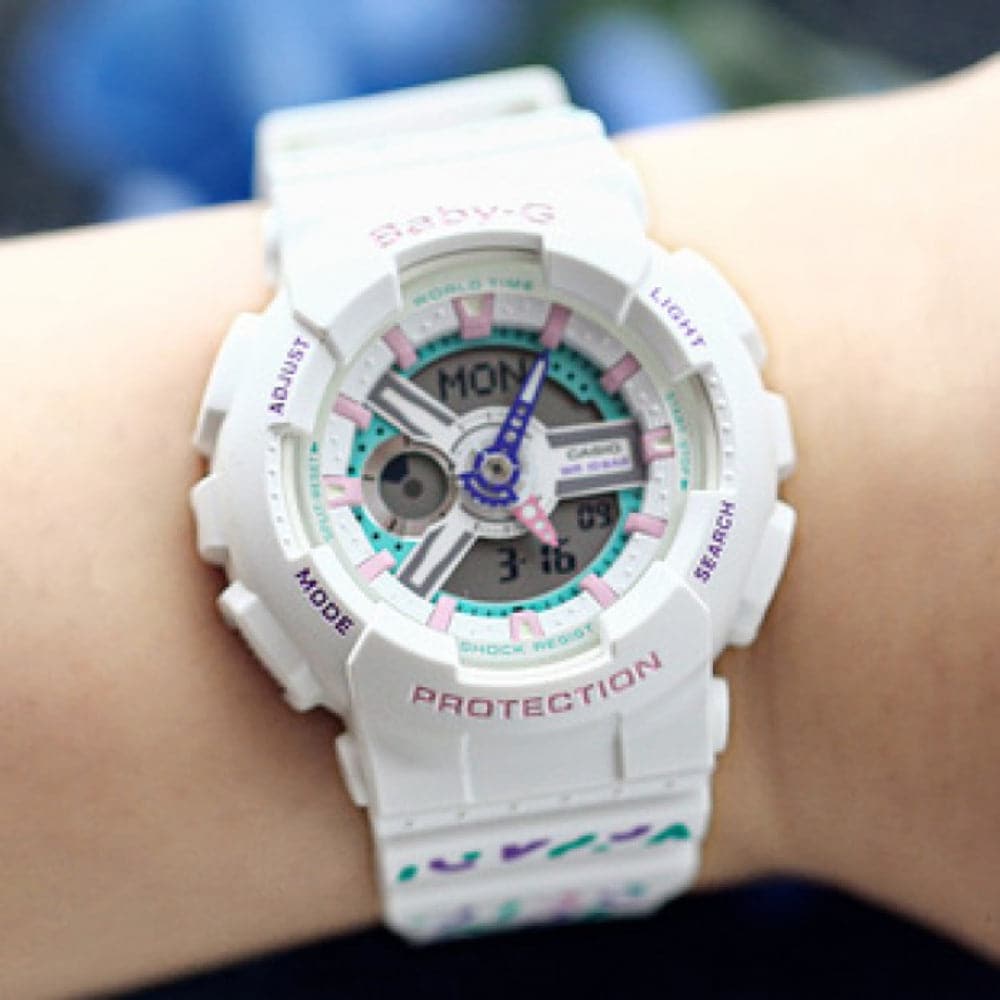 CASIO BABY-G BA-110TH-7ADR Women's Digital Sport Watch - Waterproof, Shock Resistant, Stylish Design for Active Women - Perfect for Running, Swimming & Outdoor Adventures