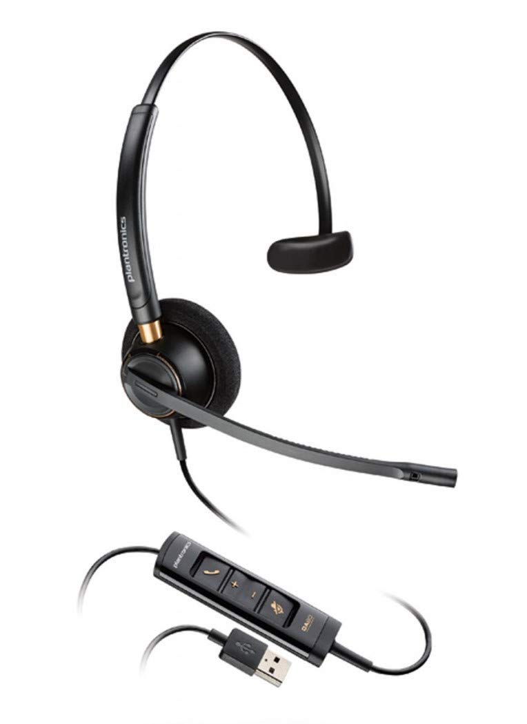 Plantronics 203442-01 USB Wired Headset with Noise-Canceling Mic - Perfect for Office Calls, Customer Service & Remote Work