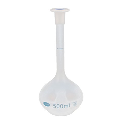uxcell 500ml Plastic Volumetric Measuring Flask - Laboratory Grade Beaker for Precise Liquid Measurement (Ideal for Chemistry Experiments, Science Classrooms & DIY Projects)