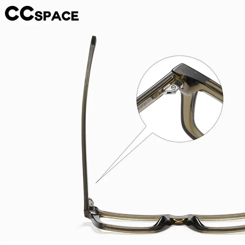 CCspace Unisex Full Rim Square TR90 Titanium Eyeglasses Frame 57176 - Lightweight & Durable Glasses for Work, Reading & Everyday Wear