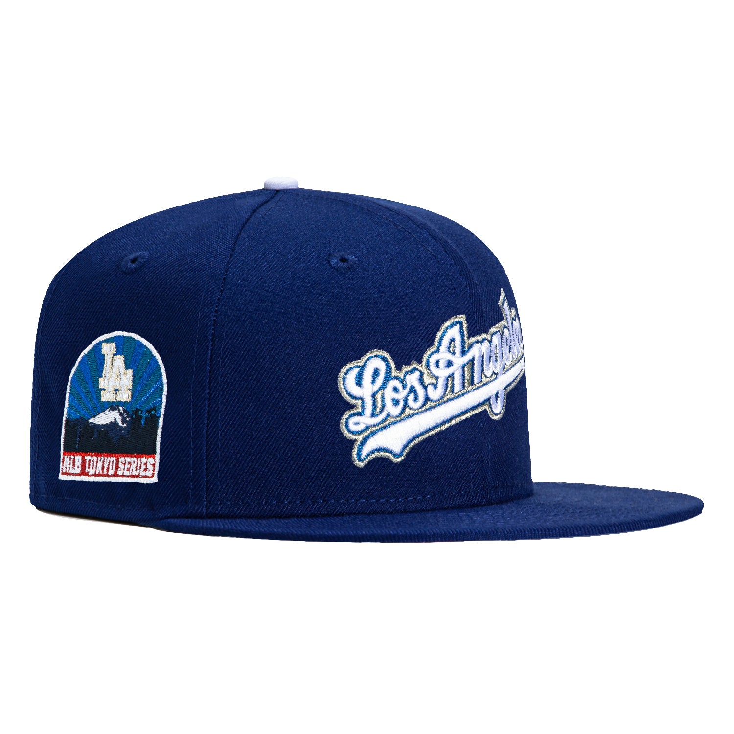 New Era 59Fifty Los Angeles Dodgers 2025 MLB Tokyo Series Patch Script Hat - Royal Blue Baseball Cap for Men & Women - Perfect for Games, Collecting & Streetwear Fashion