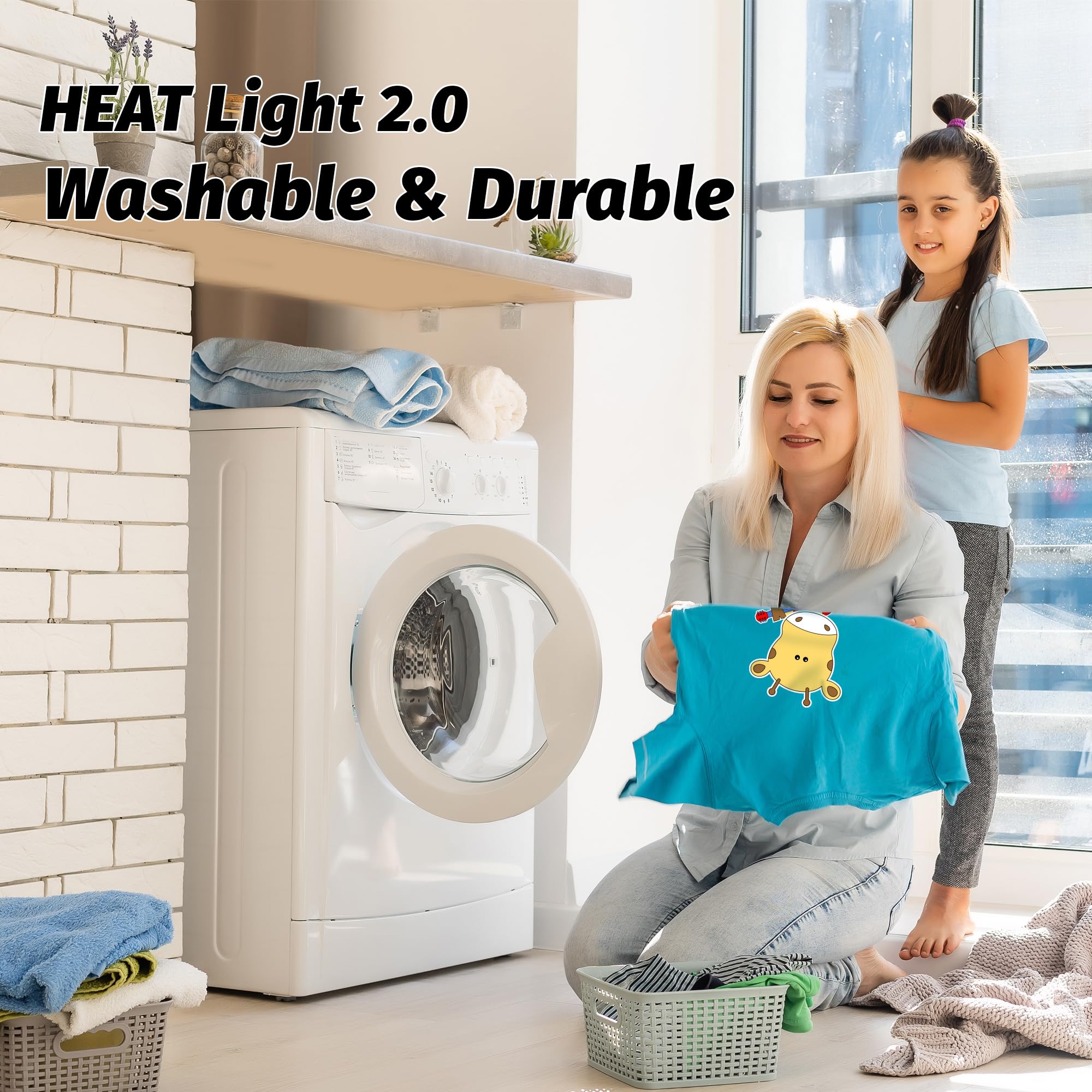 Upgraded NO Heat & Heat Transfer Paper for Light Fabric (5+5 Sheets, 8.5x11