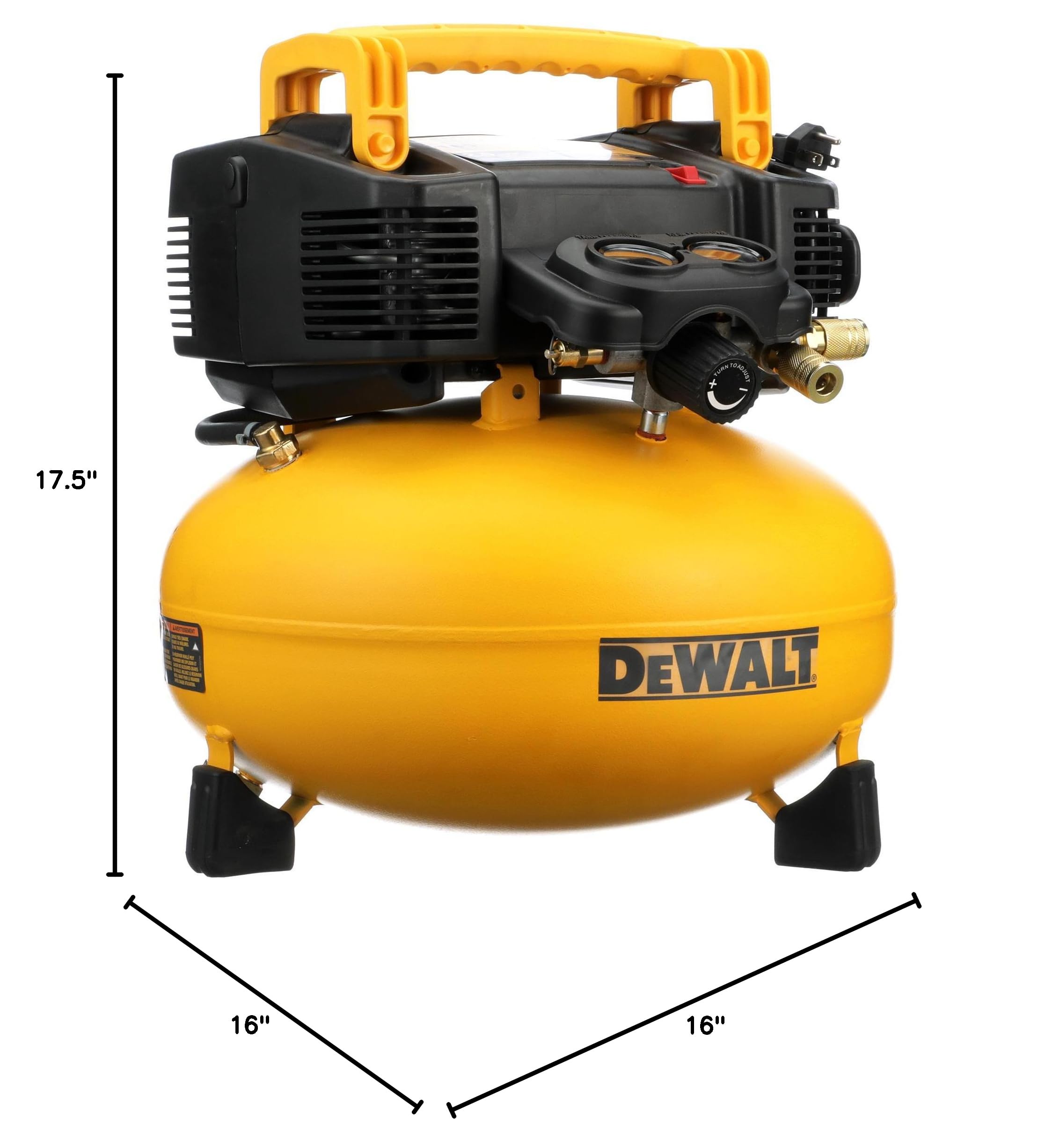 DEWALT 6 Gallon 165 PSI Pancake Air Compressor (DWFP55126) - Portable & Powerful for Home DIY, Construction, and Auto Repair