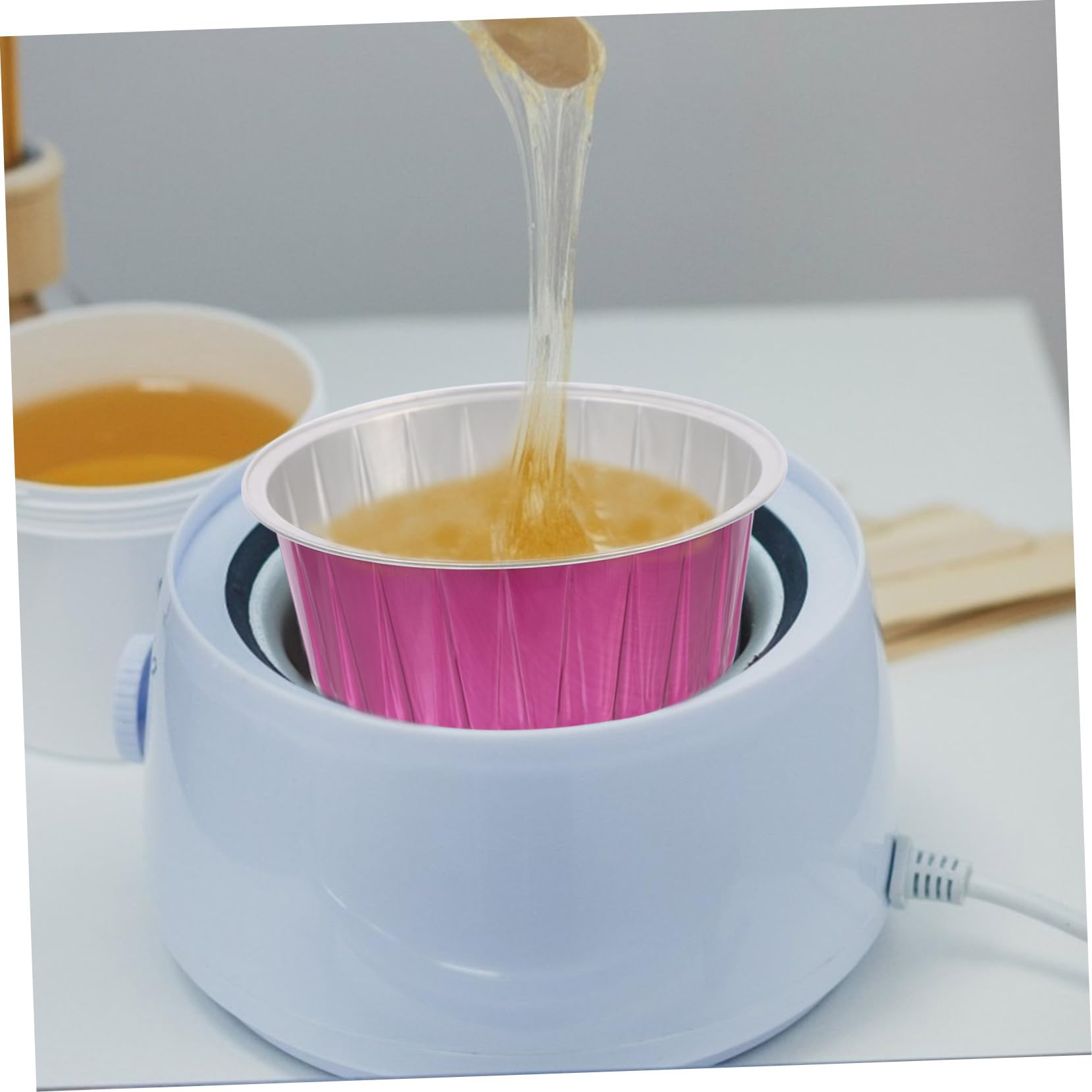 6-Piece Wax Melting Bowls Set - Aluminum Foil Wax Warmer Accessories for Candle Making, Wax Melting Machine Holder & Mini Candle Heating Tools - Perfect for DIY Candle Crafting, Home Waxing & Spa Treatments