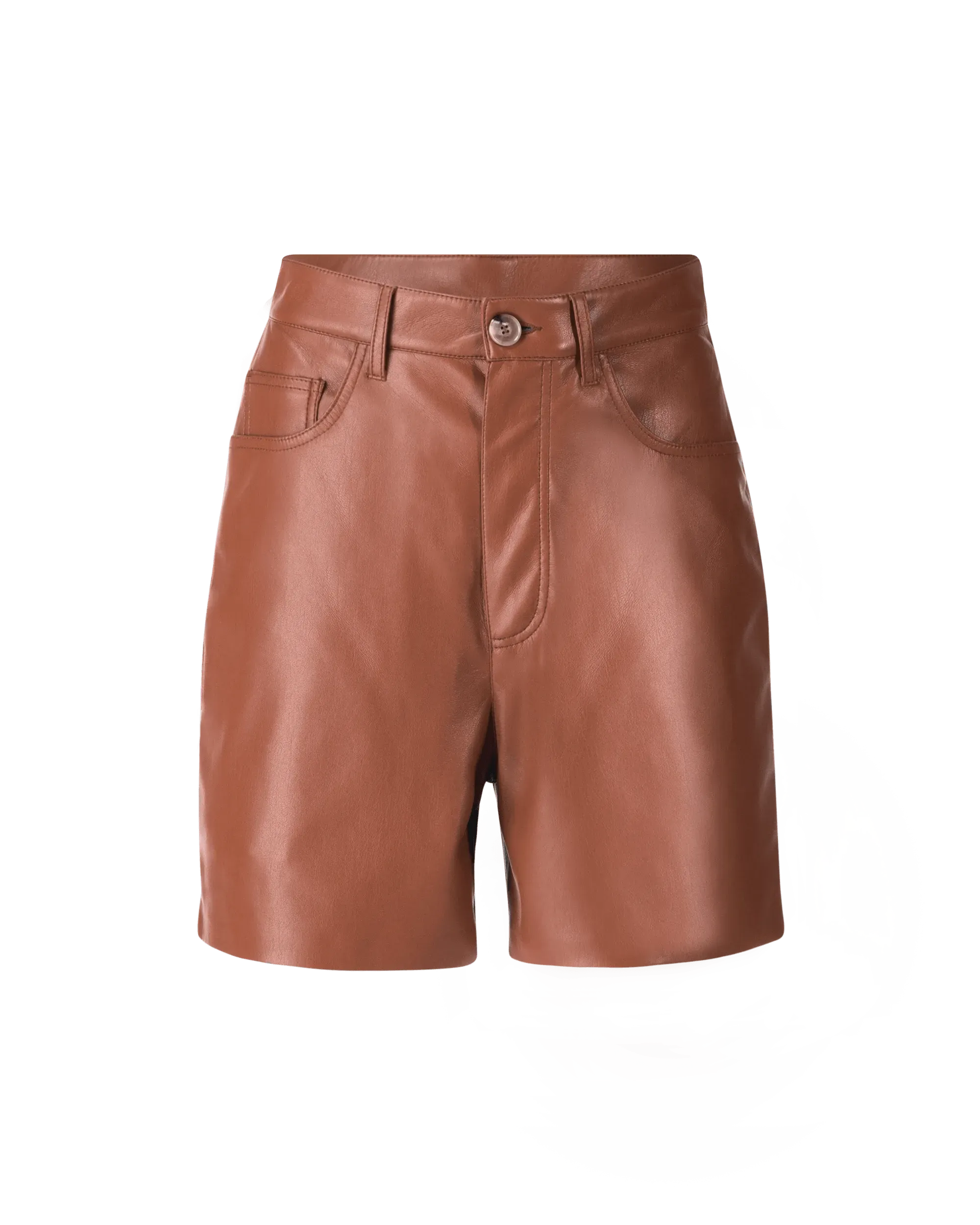 Leana Vegan Leather Shorts - Women's High Waisted Faux Leather Shorts for Casual & Night Out | Perfect for Parties, Clubbing, and Summer Outfits