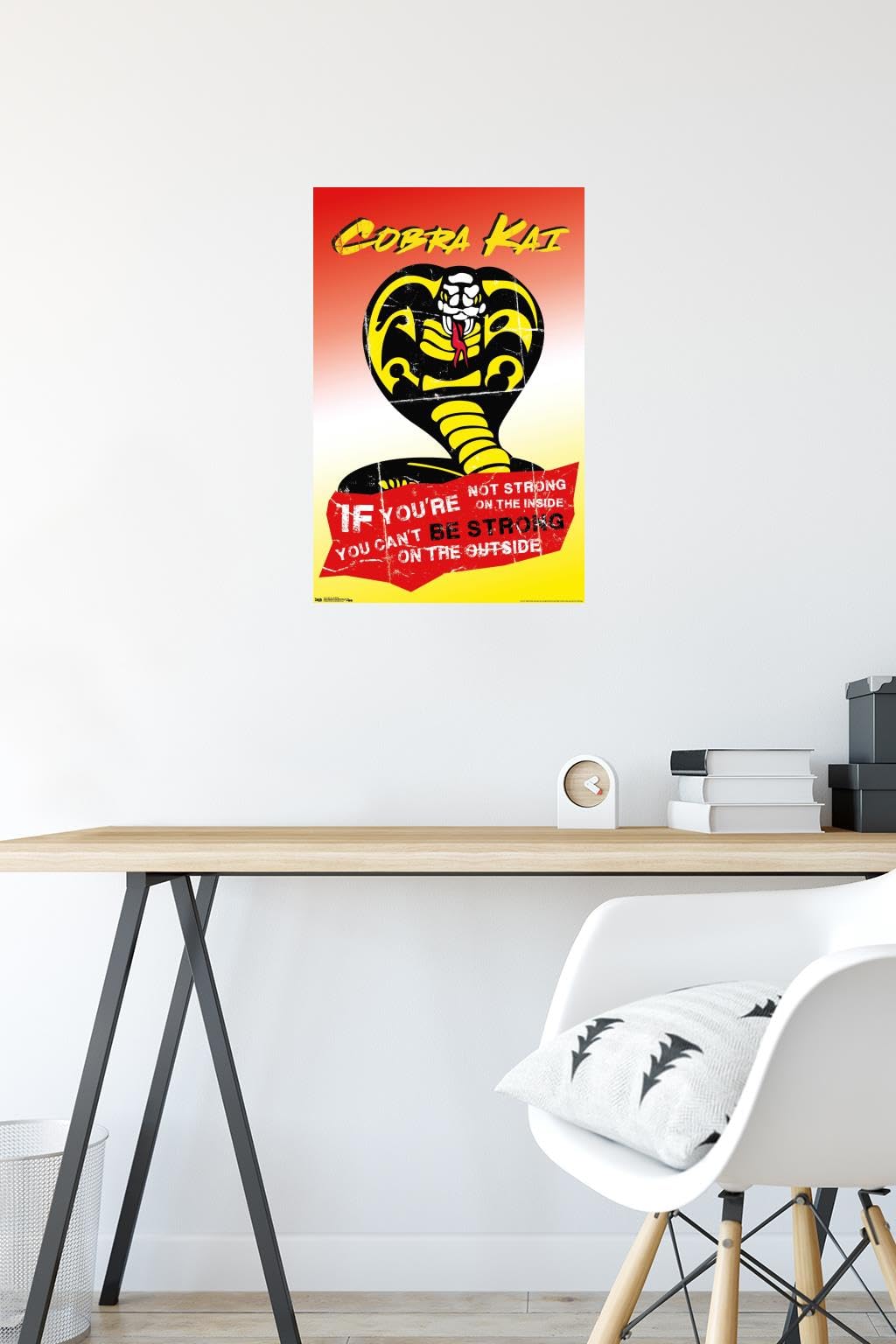 Cobra Kai Be Strong Wall Poster - 14.725 x 22.375 Inches Premium Unframed Decor - Perfect for Bedroom, Gym, Office & Man Cave Inspiration