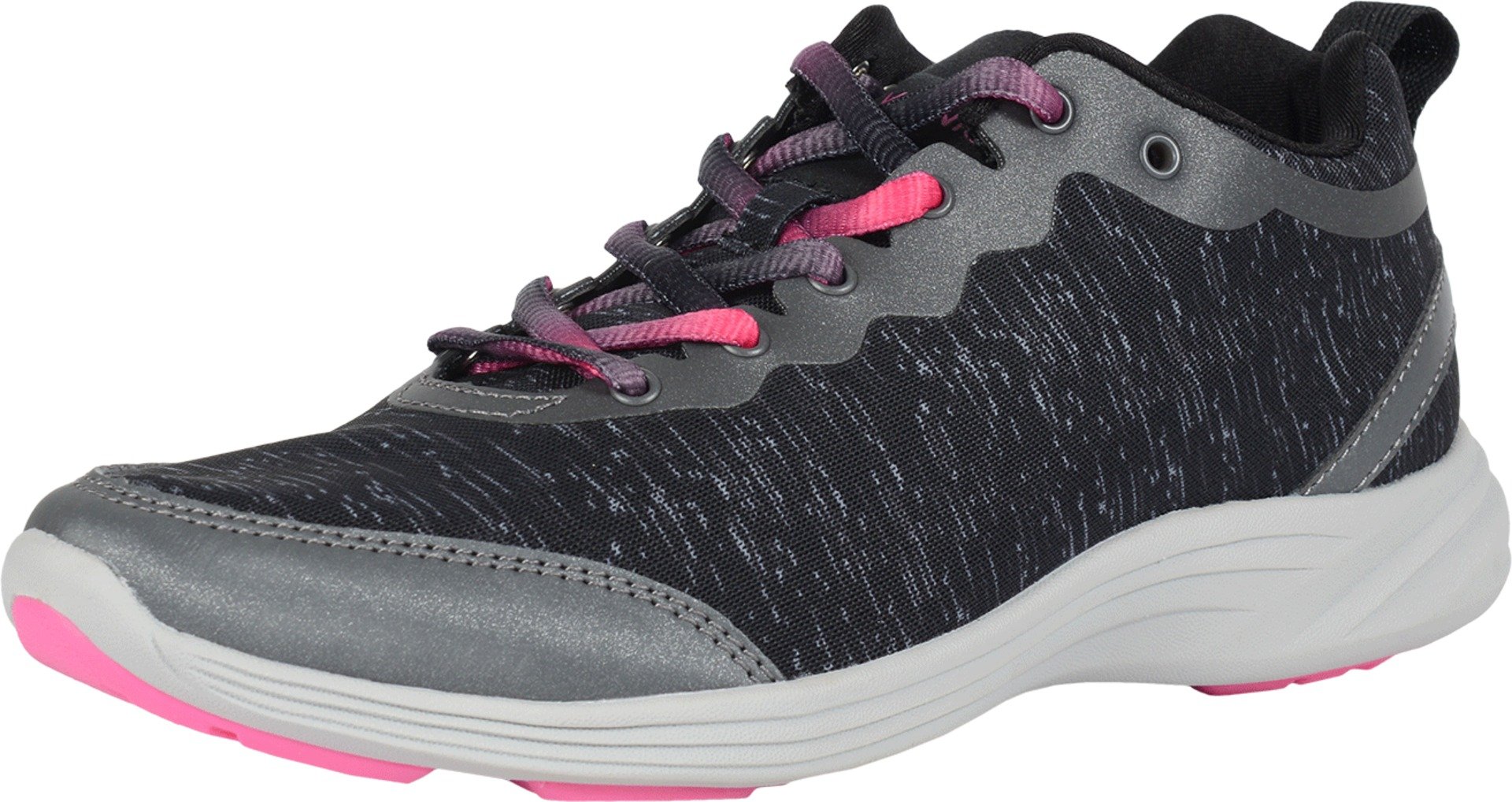 Vionic Women's Agile Fabric Low Top Lace-Up Fashion Sneakers - Comfortable Walking Shoes for Work, Travel & Everyday Wear