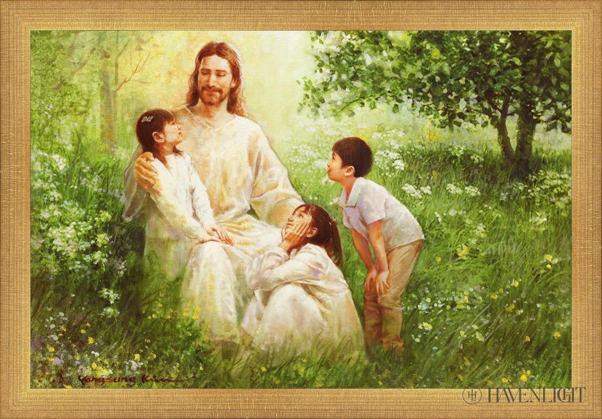 Come Unto Me By Yongsung Kim - Inspirational Christian Wall Art for Home & Church Decor - Perfect for Living Room, Bedroom, Office Prayer Space