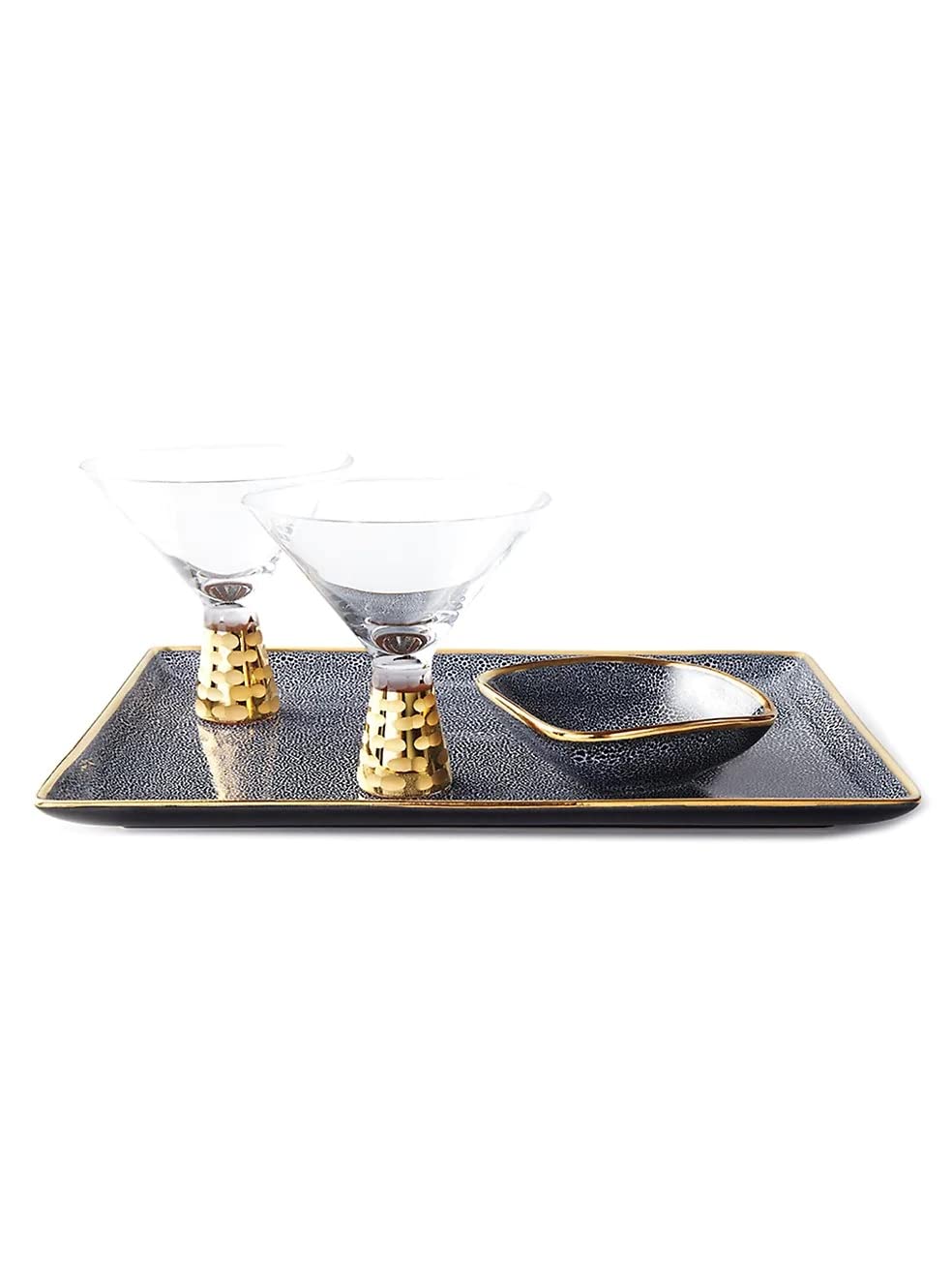 Premium Truro Gold Martini Glasses Set of 2 - 5-Inch Elegant Cocktail Glasses for Home Bar, Parties & Entertaining - Perfect for Martinis, Margaritas & Cosmopolitans