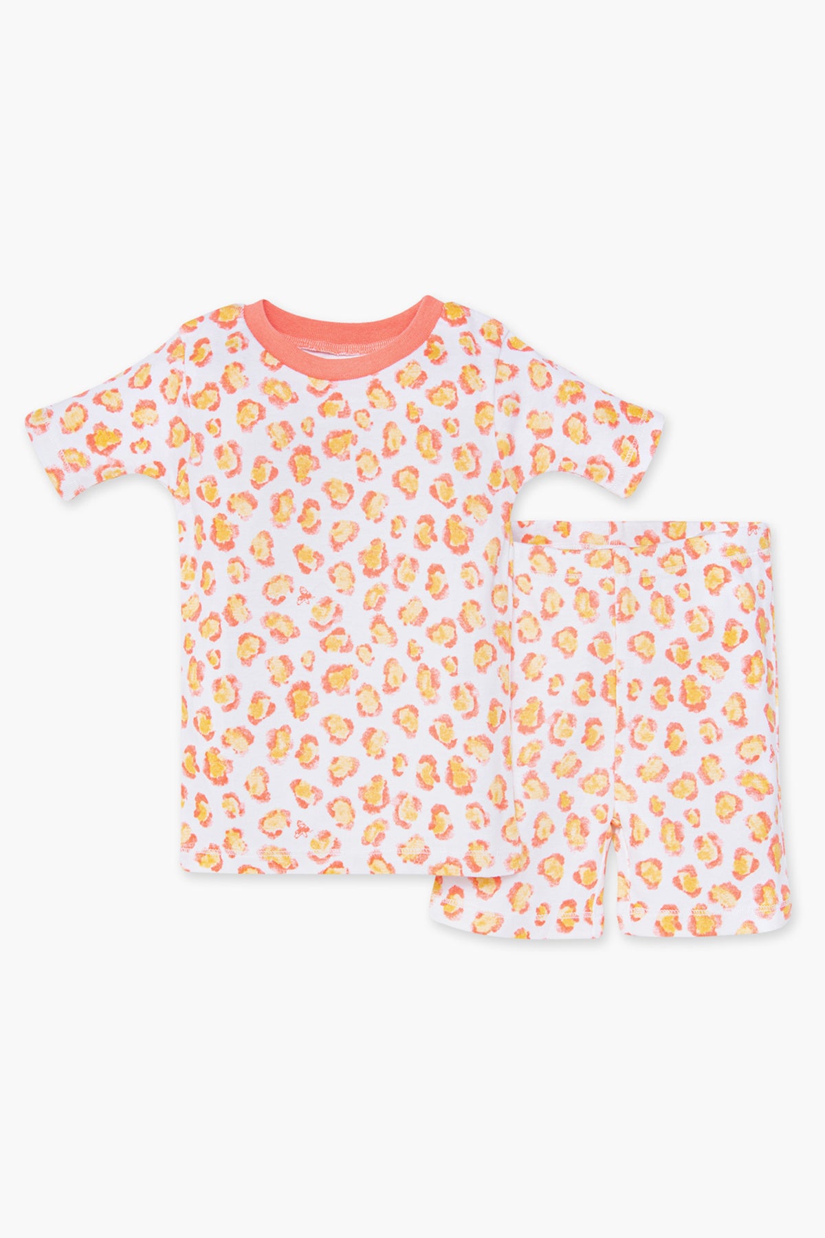 Burt's Bees Colorful Cheetah Girls Pajama Set - Soft Organic Cotton Sleepwear for Kids & Toddlers - Perfect for Bedtime, Sleepovers & Cozy Nights